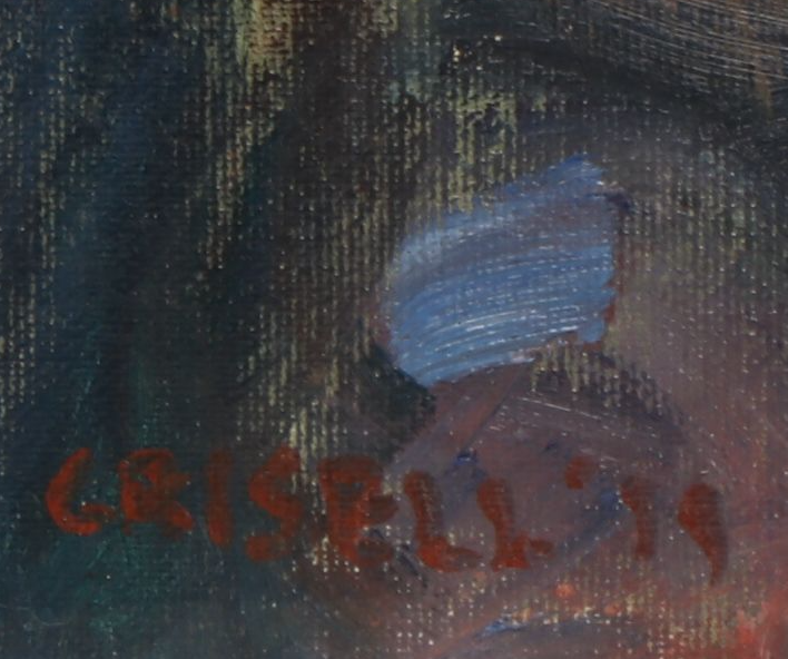 Susan Grisell Portrait Oil Painting of Woman with Cat, 2011