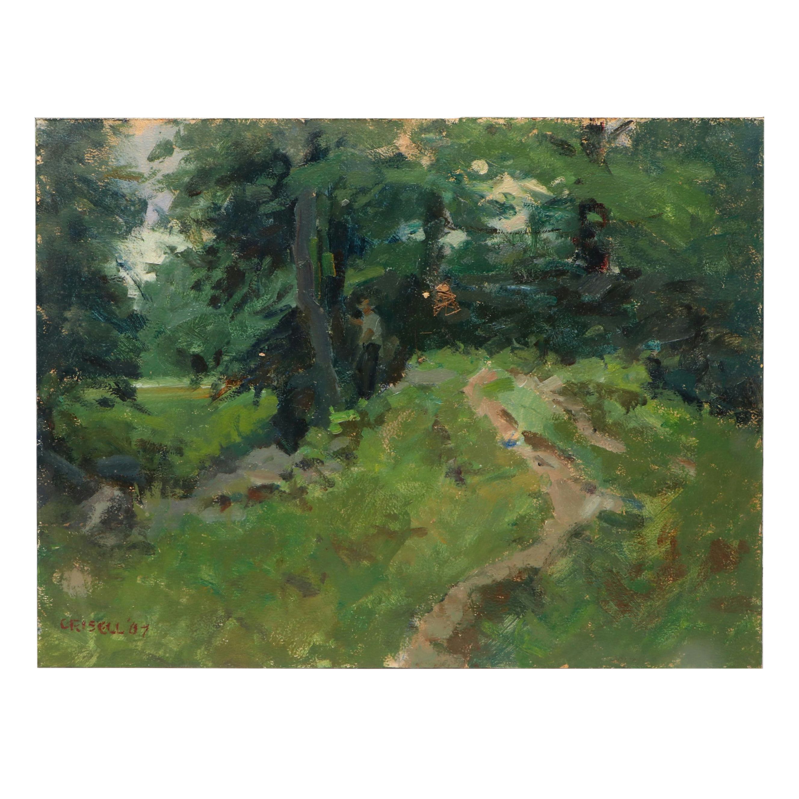 Susan Grisell Forest Path Oil Painting, 2007
