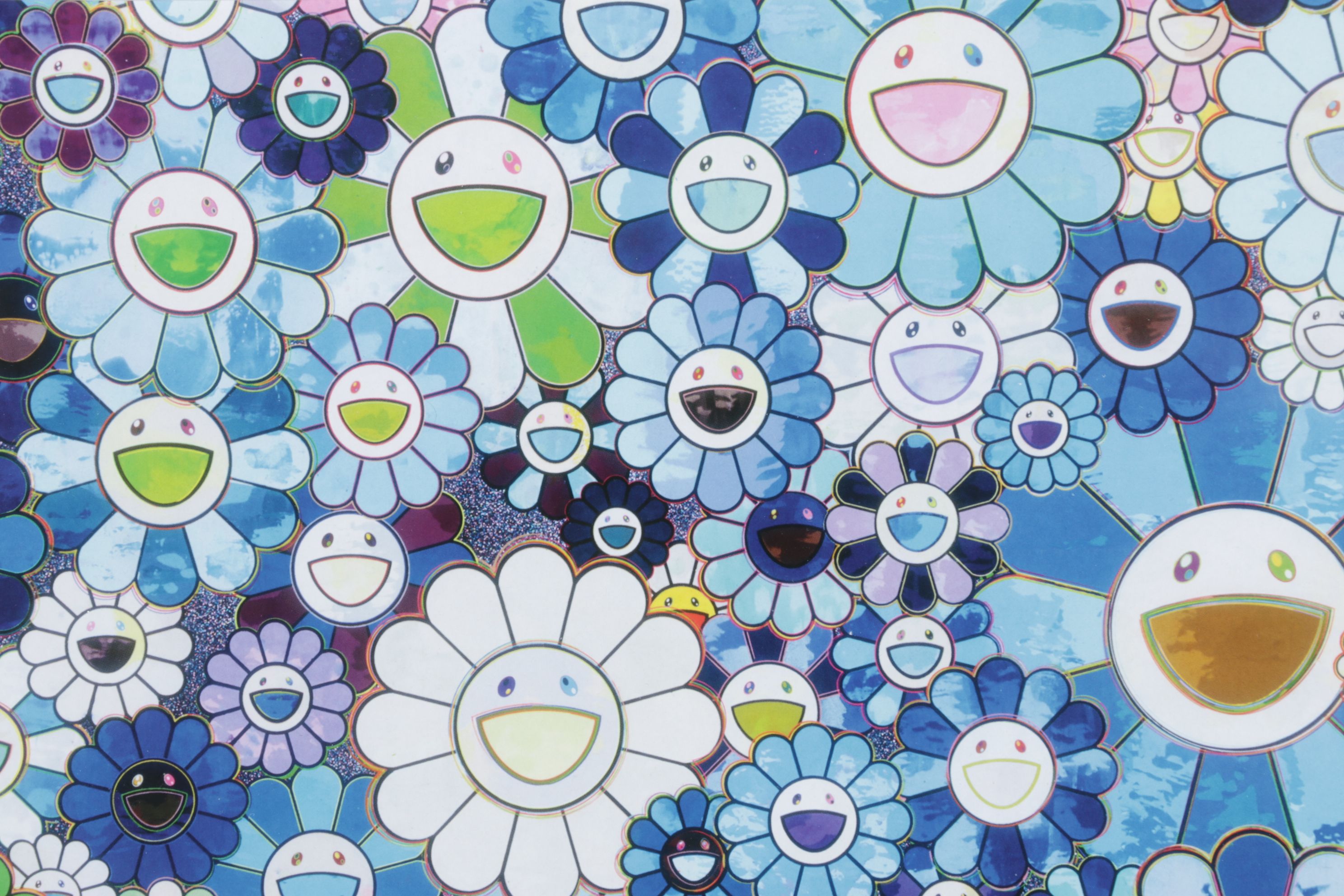 Offset Lithograph After Takashi Murakami "Shangri-La Blue" (Detail), 2018