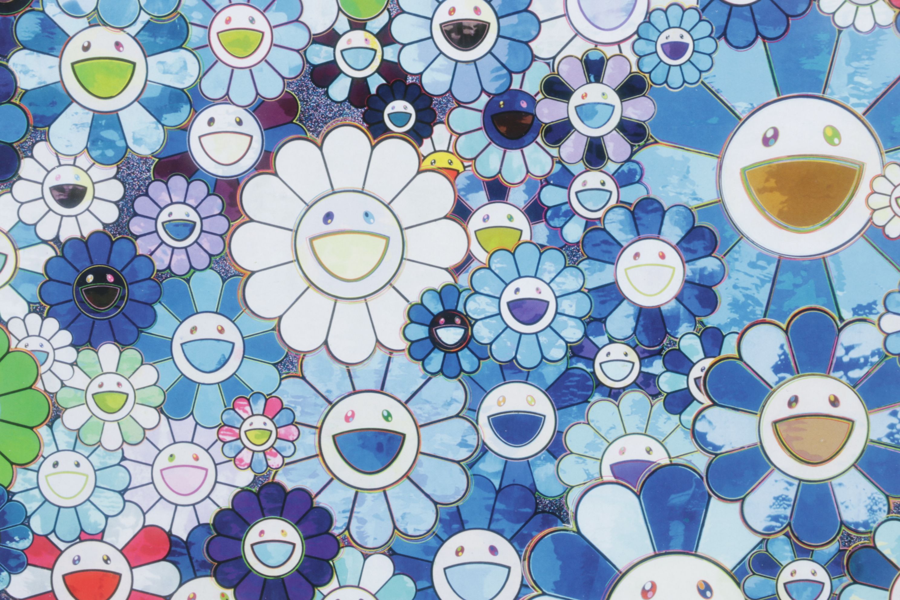 Offset Lithograph After Takashi Murakami "Shangri-La Blue" (Detail), 2018