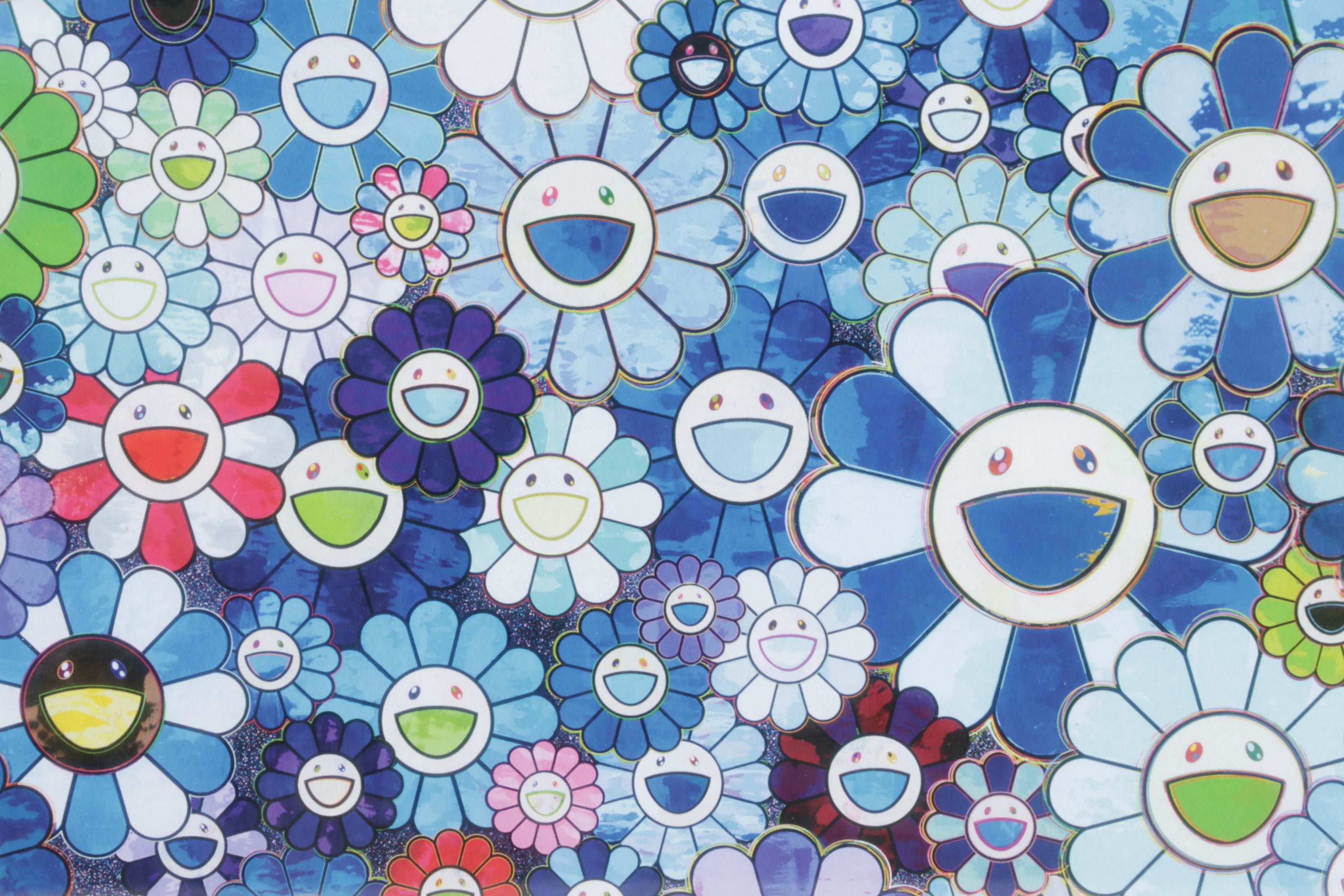 Offset Lithograph After Takashi Murakami "Shangri-La Blue" (Detail), 2018