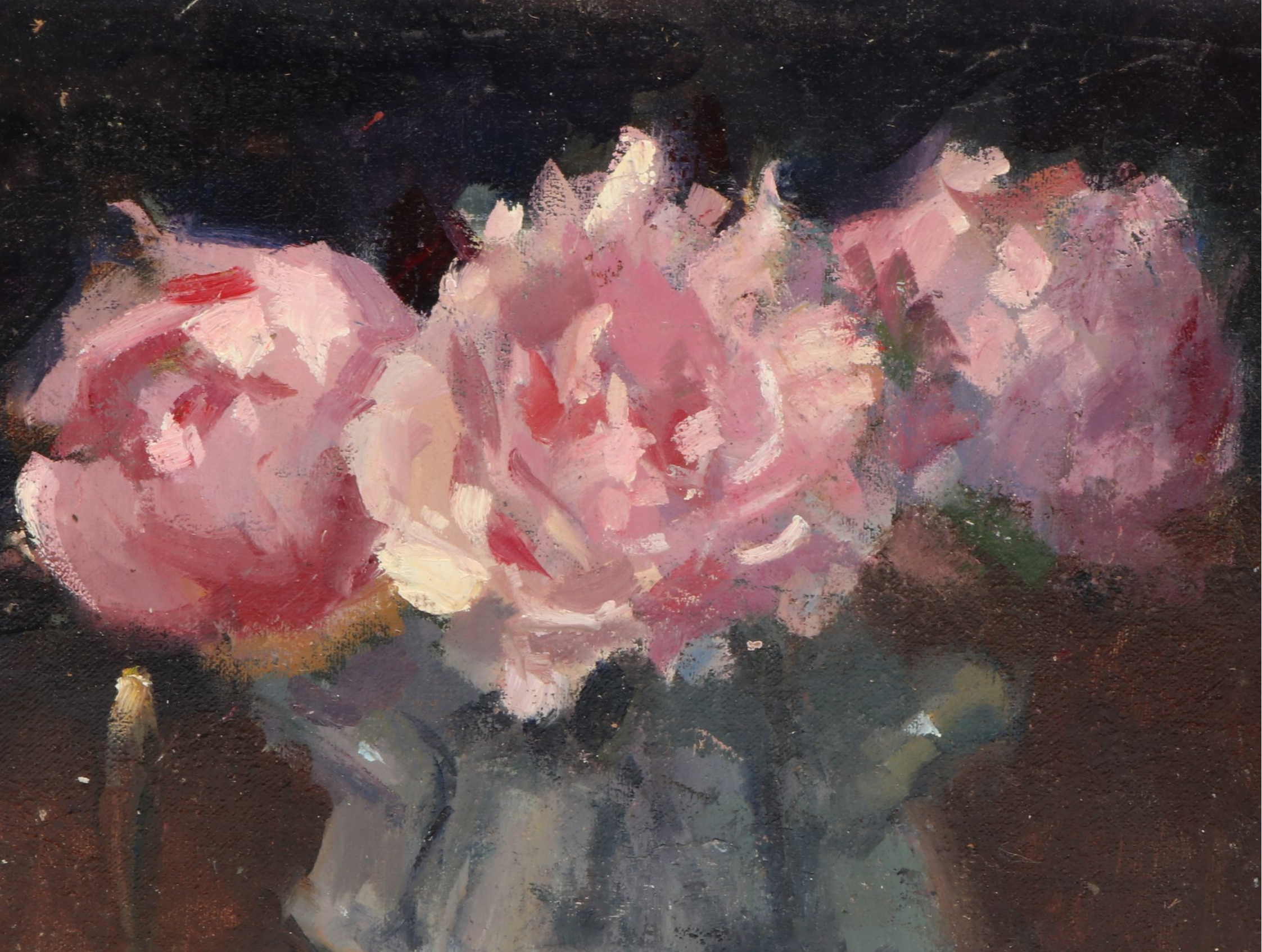Susan Grisell Floral Still Life Oil Painting with Bell, 2016