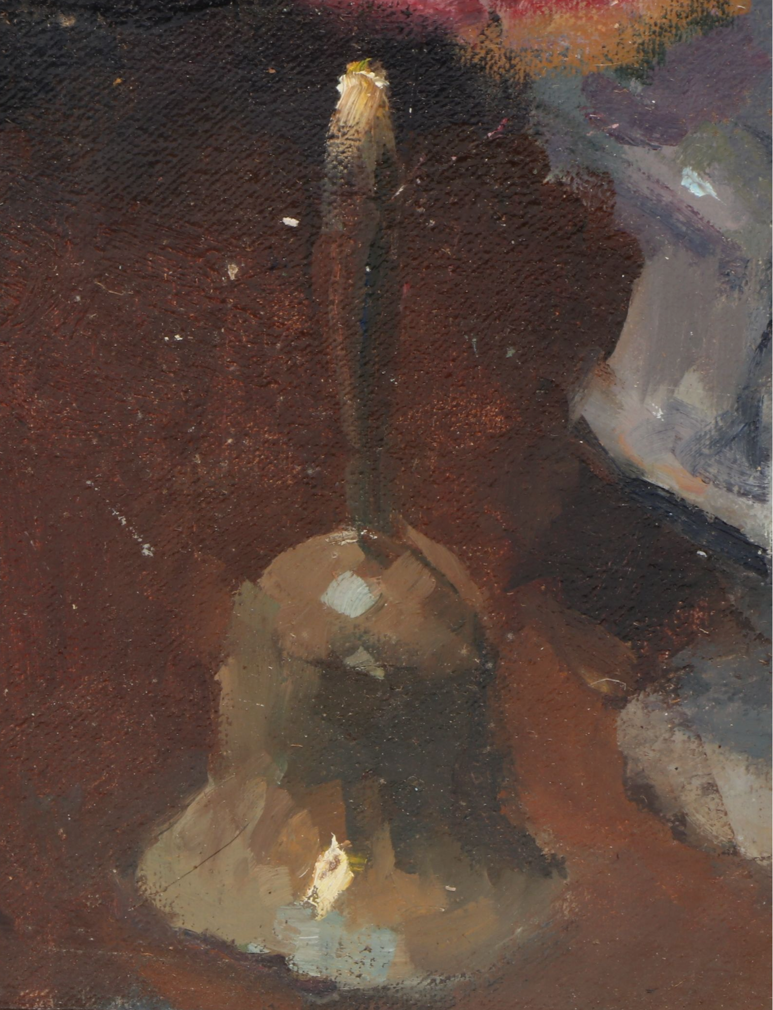 Susan Grisell Floral Still Life Oil Painting with Bell, 2016