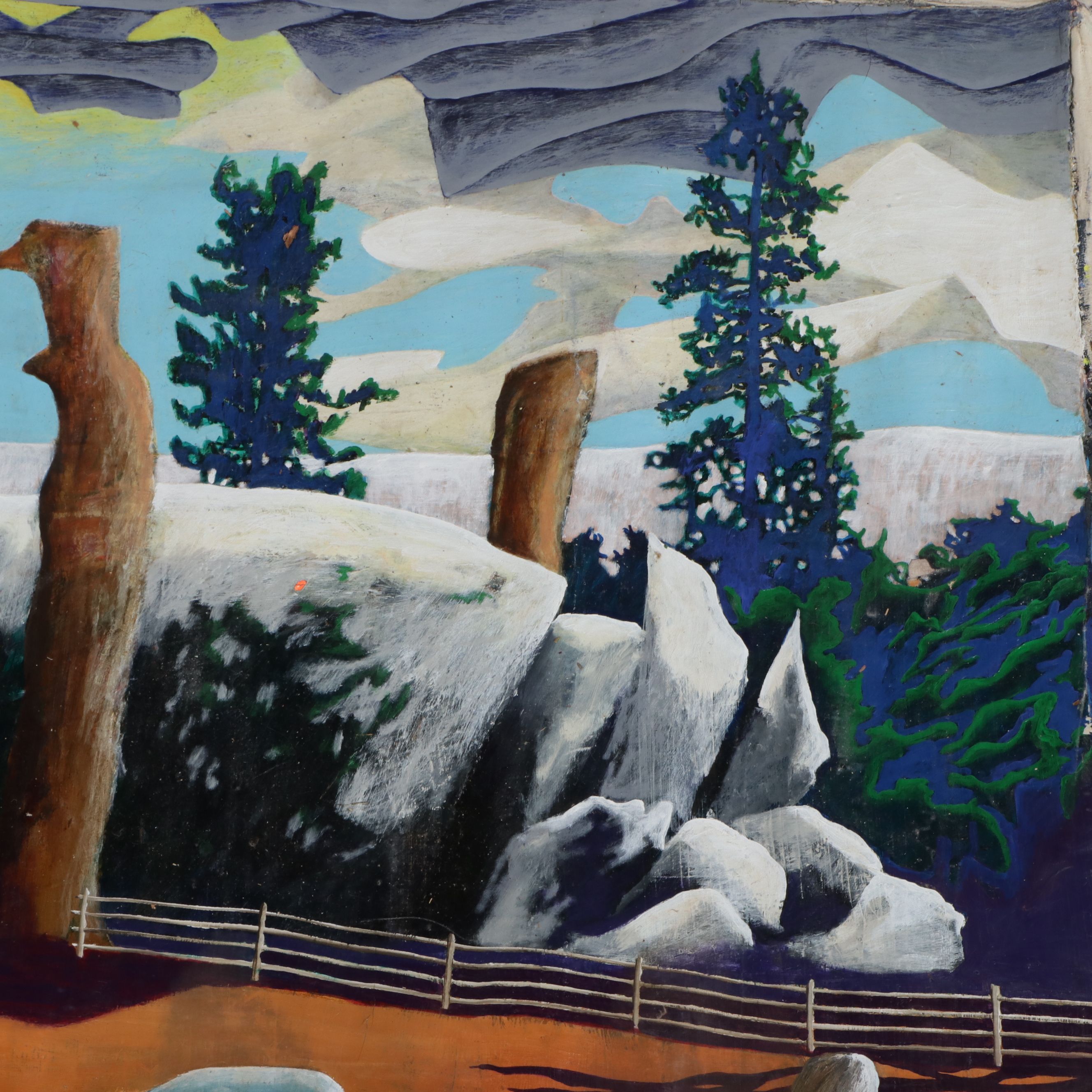 Howard Storm Monumental Acrylic Painting on Canvas of Allegorical Scene