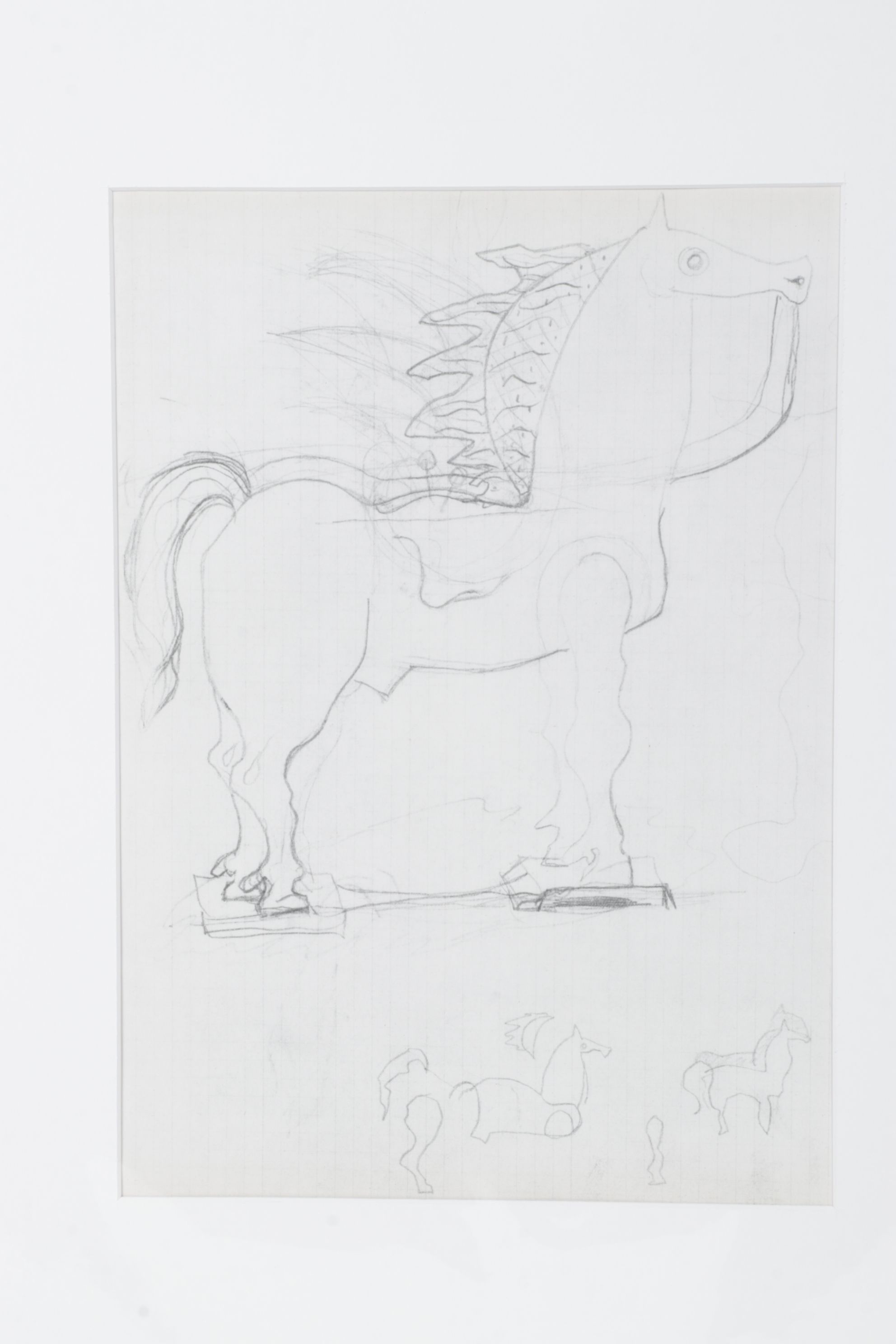 Rotogravure After Georges Braque Figural Study Illustration of a Horse, 1955
