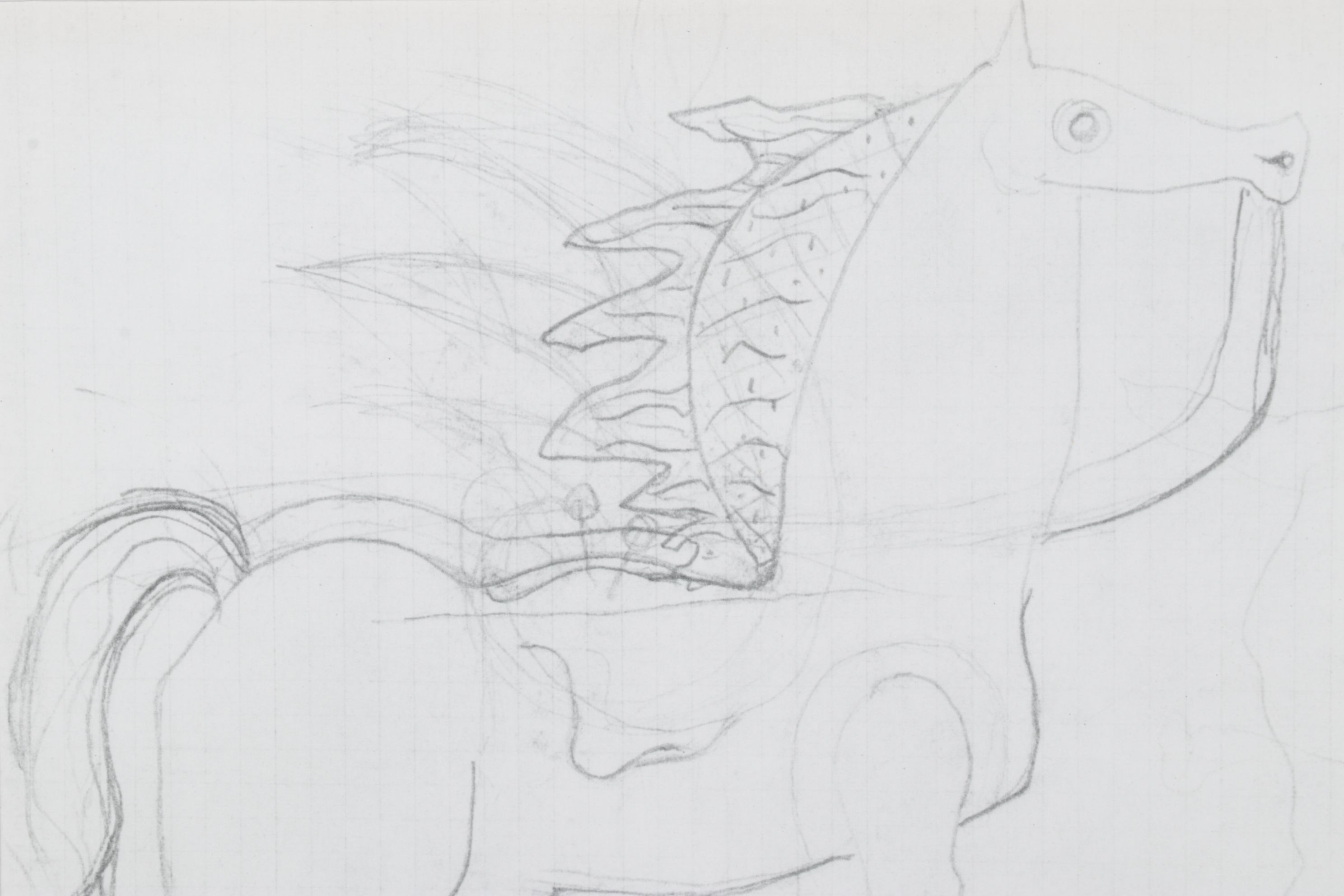 Rotogravure After Georges Braque Figural Study Illustration of a Horse, 1955