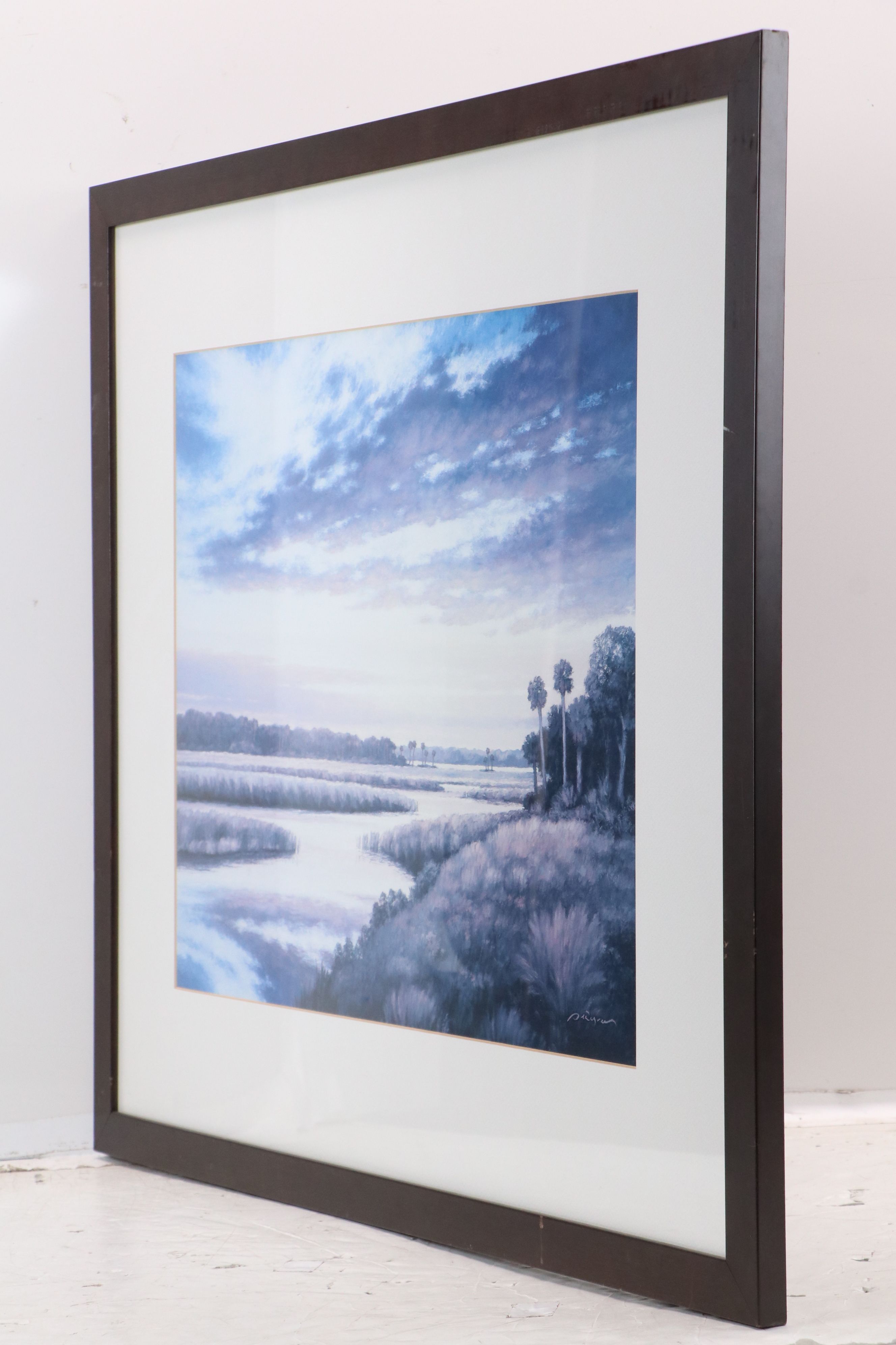 Marsh Landscape Offset Lithograph, 21st Century