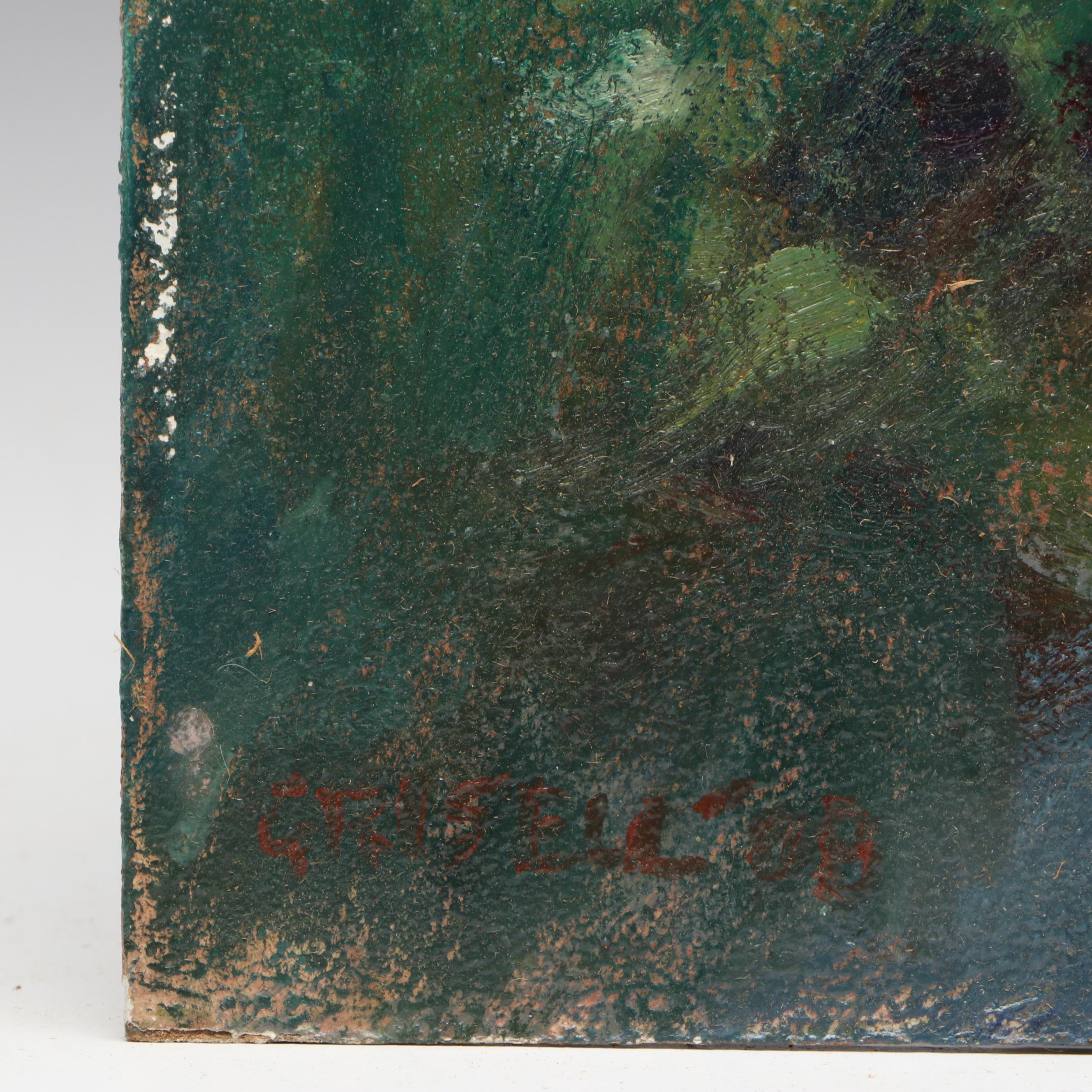 Susan Grisell Plein Air Stream Landscape Oil Painting