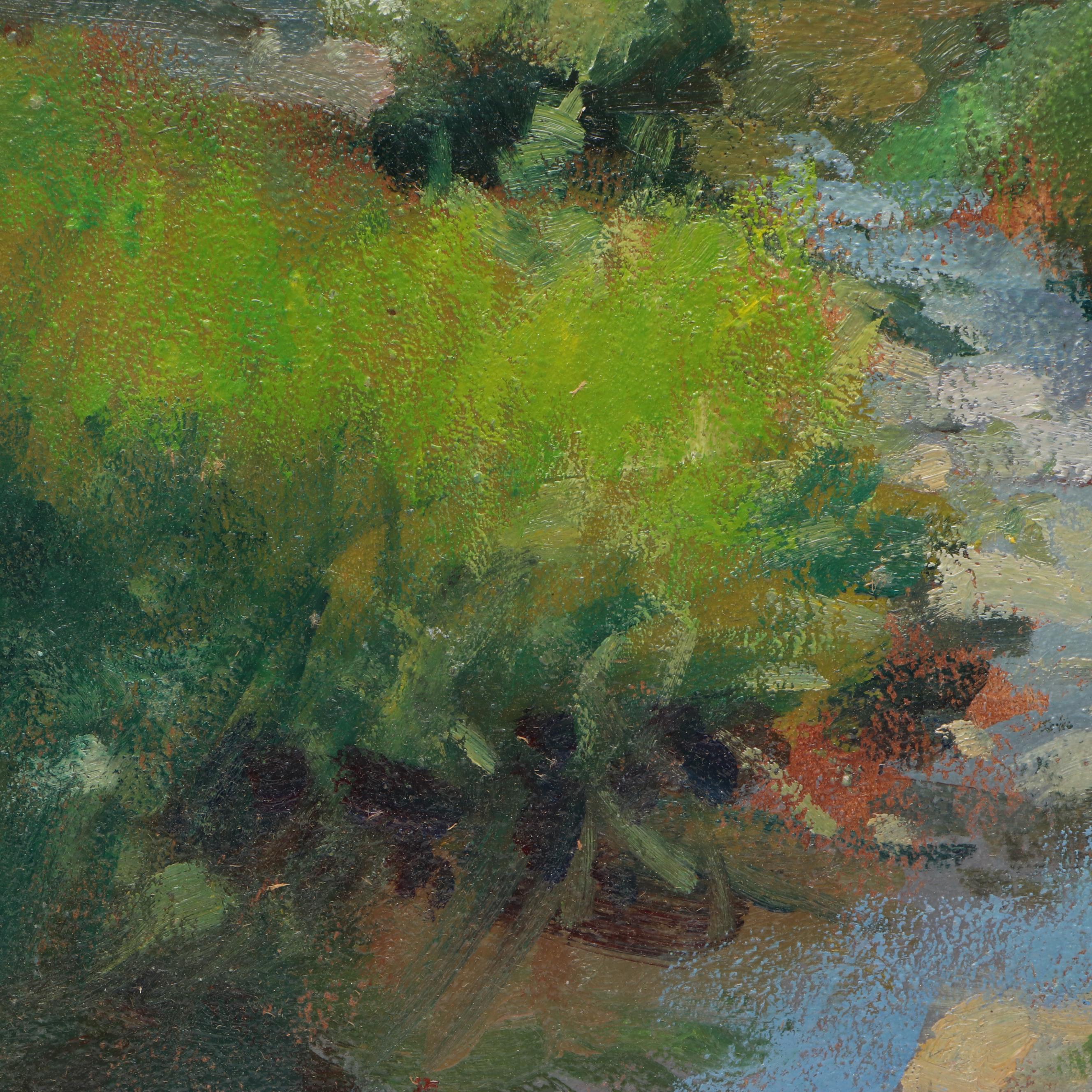 Susan Grisell Plein Air Stream Landscape Oil Painting