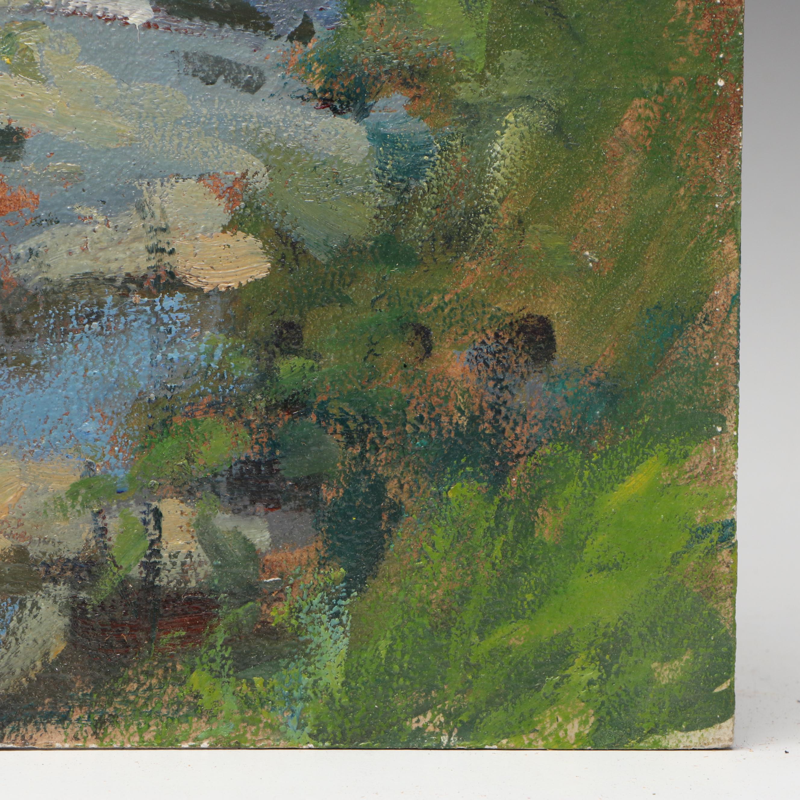 Susan Grisell Plein Air Stream Landscape Oil Painting