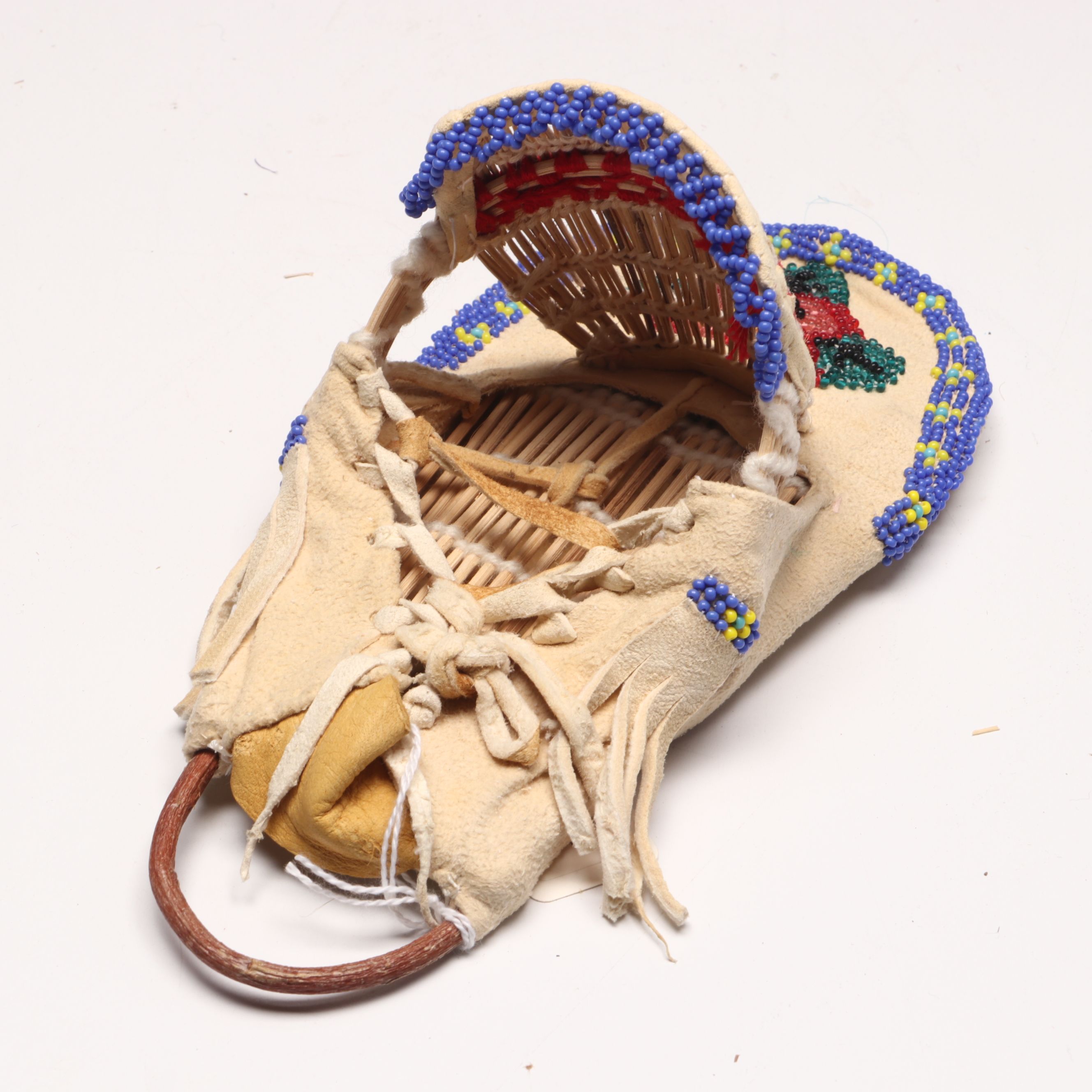 Elmira Copeland Klamath and Modoc Beaded Toy Cradle Board