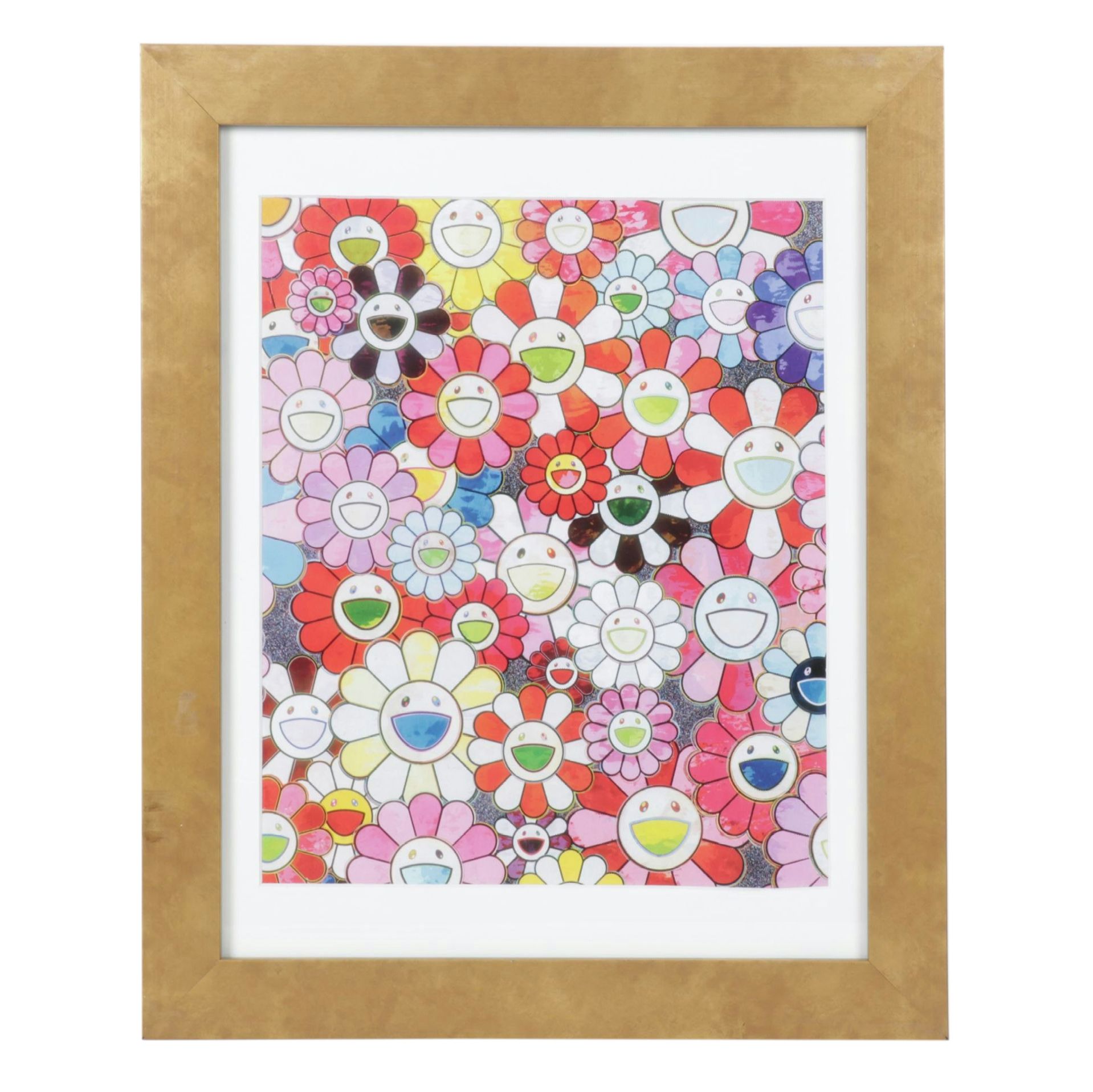 Offset Lithograph After Takashi Murakami "Shangri-La Pink (Detail)", 2018