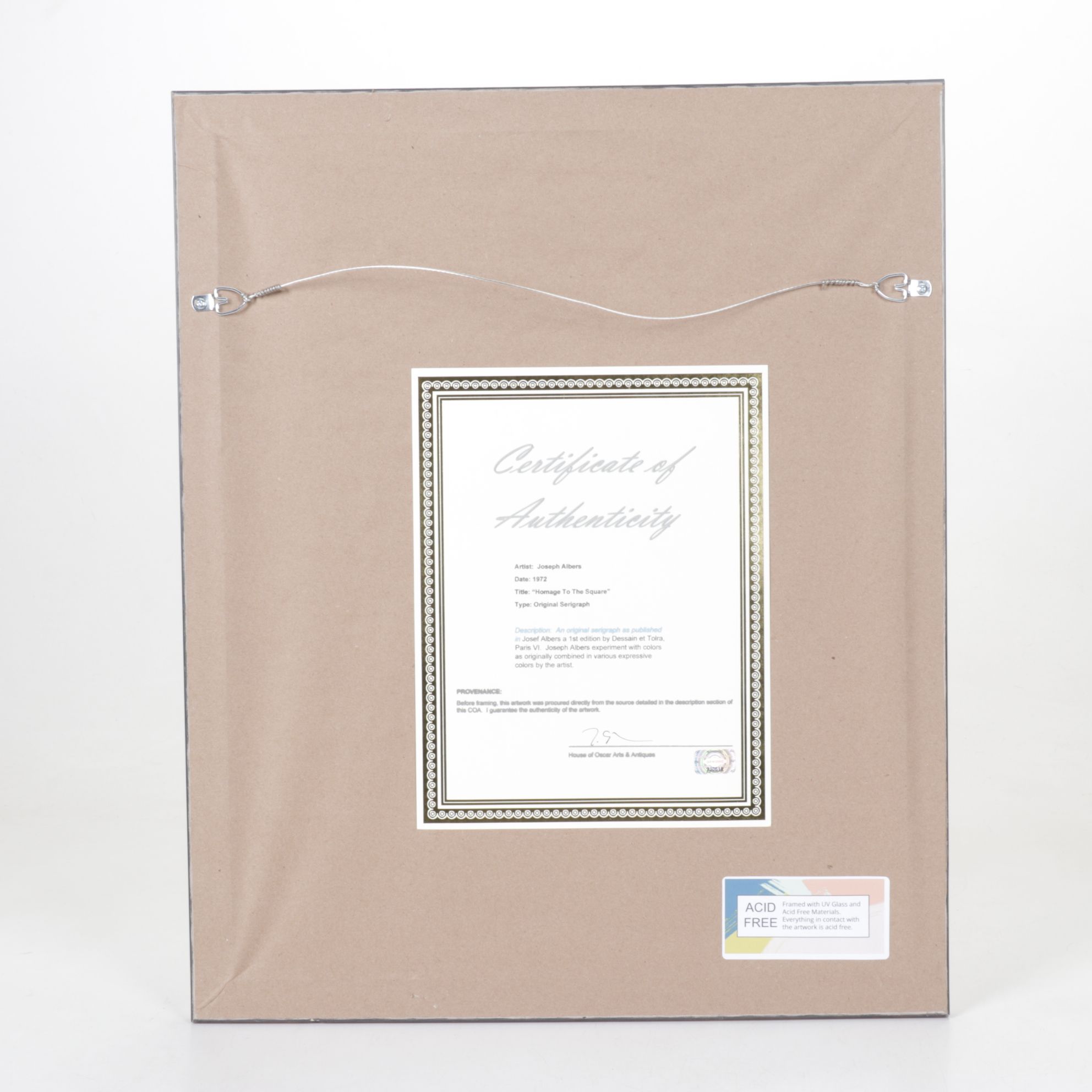 Serigraph Designed by Josef Albers From the "Homage to the Square" Series, 1972