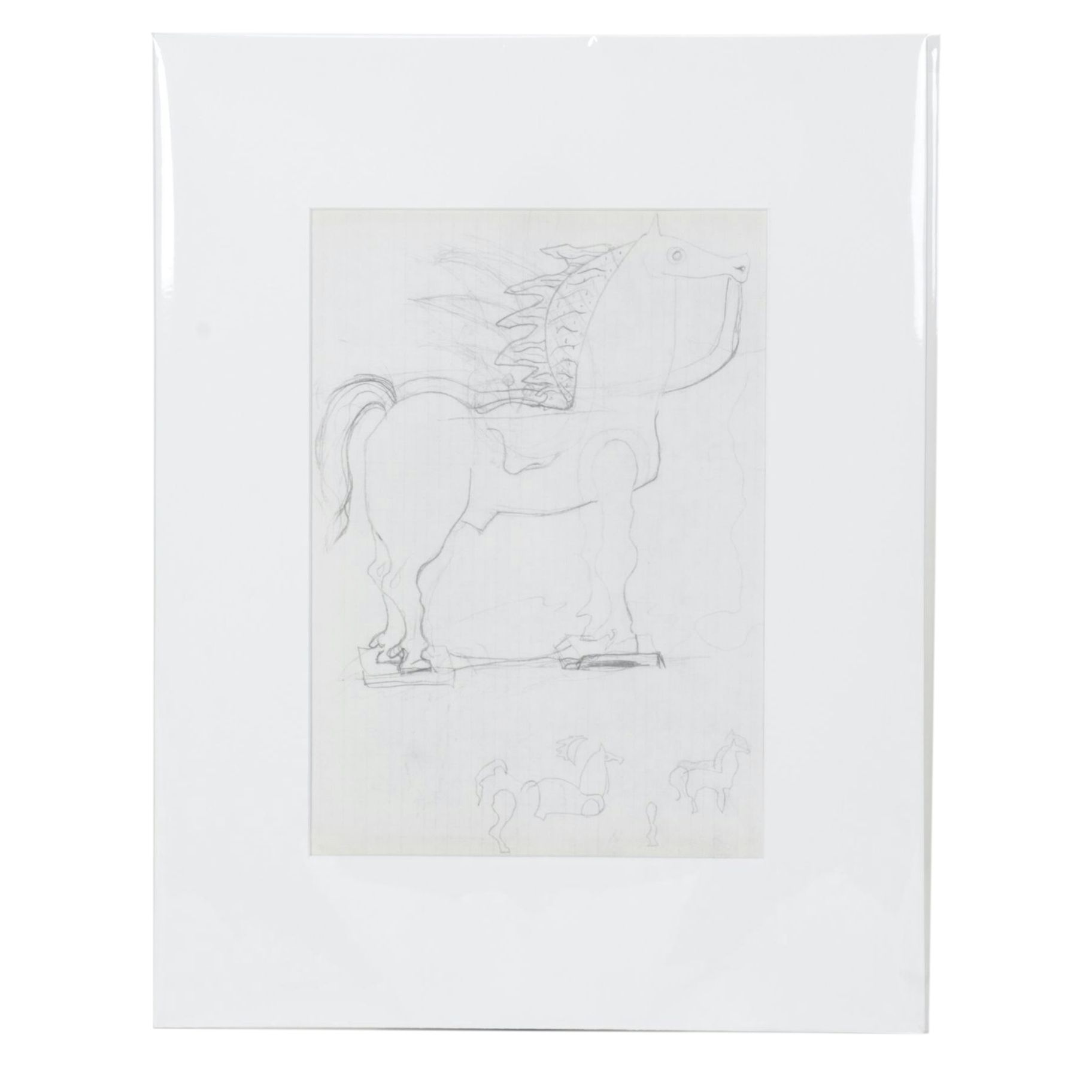 Rotogravure After Georges Braque Figural Study Illustration of a Horse, 1955