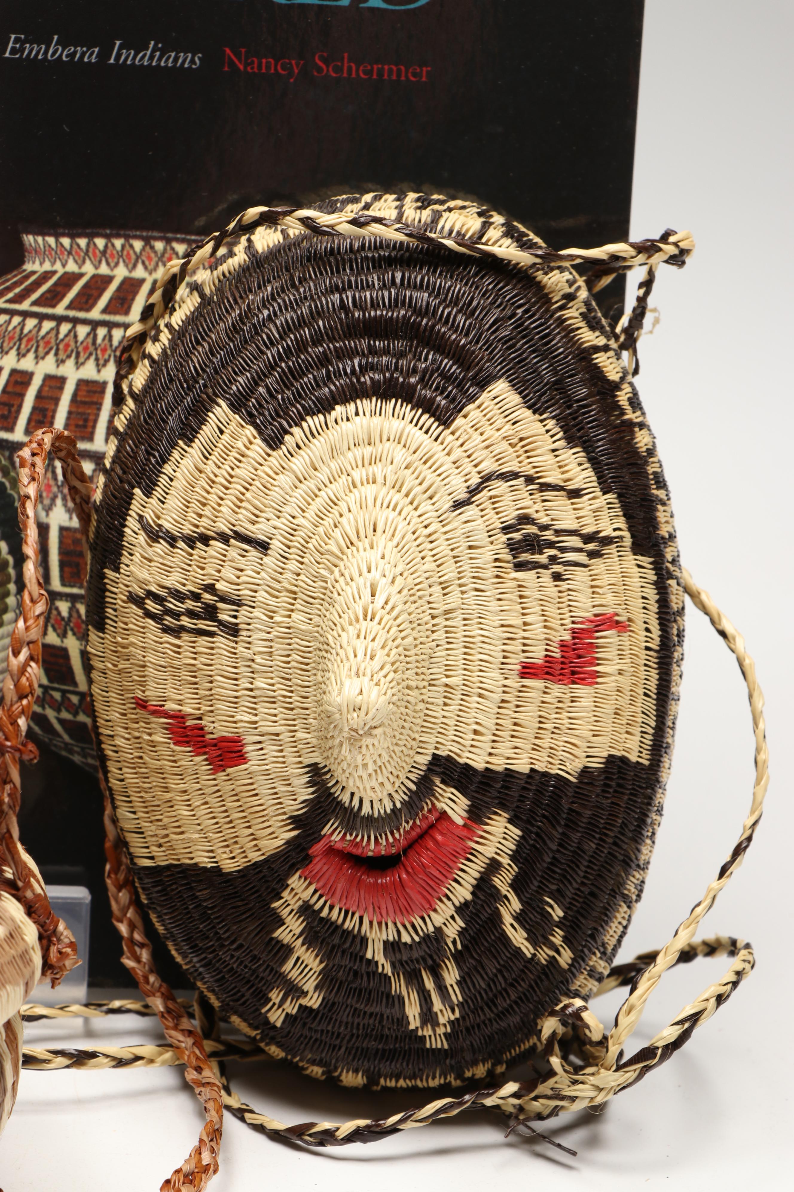 Panamanian Emberá-Wounaan Handwoven Chunga and Nahuala Palm Fiber Baskets
