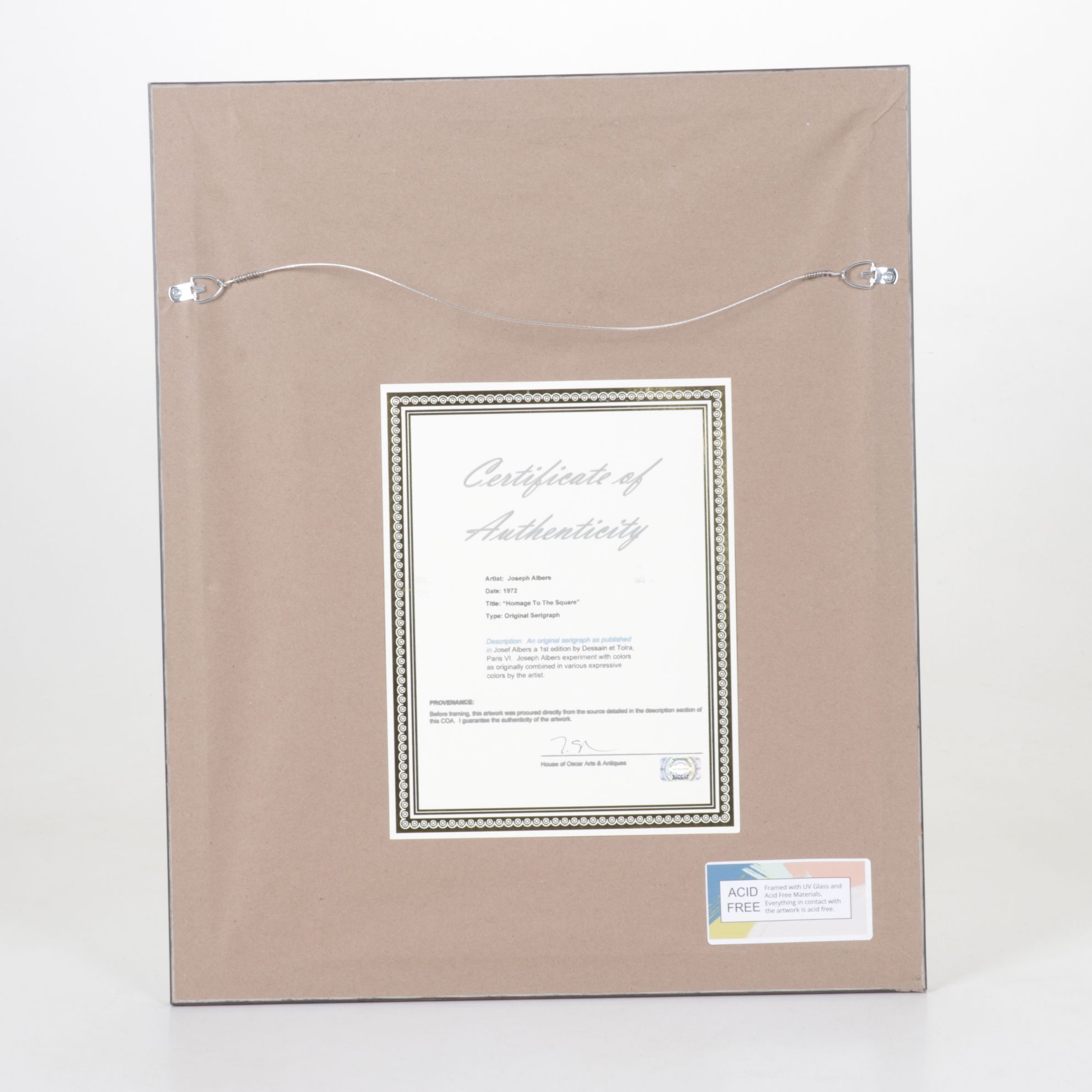 Designed by Josef Albers Serigraph From the "Homage to the Square" Series, 1972