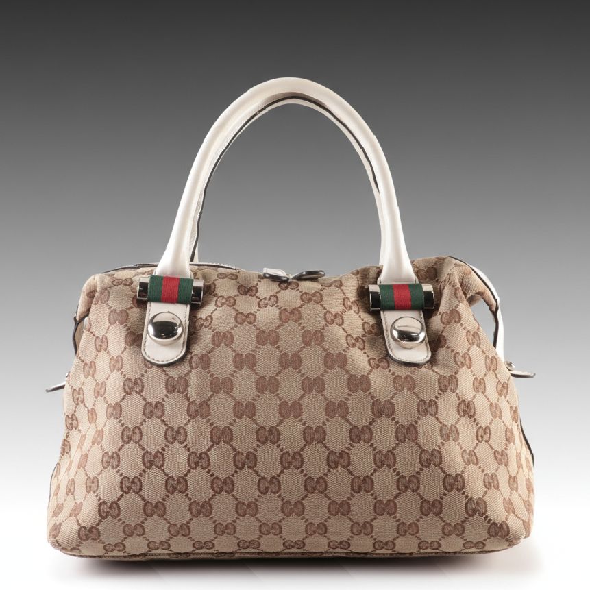 Gucci GG Canvas Match Ball Boston Bag