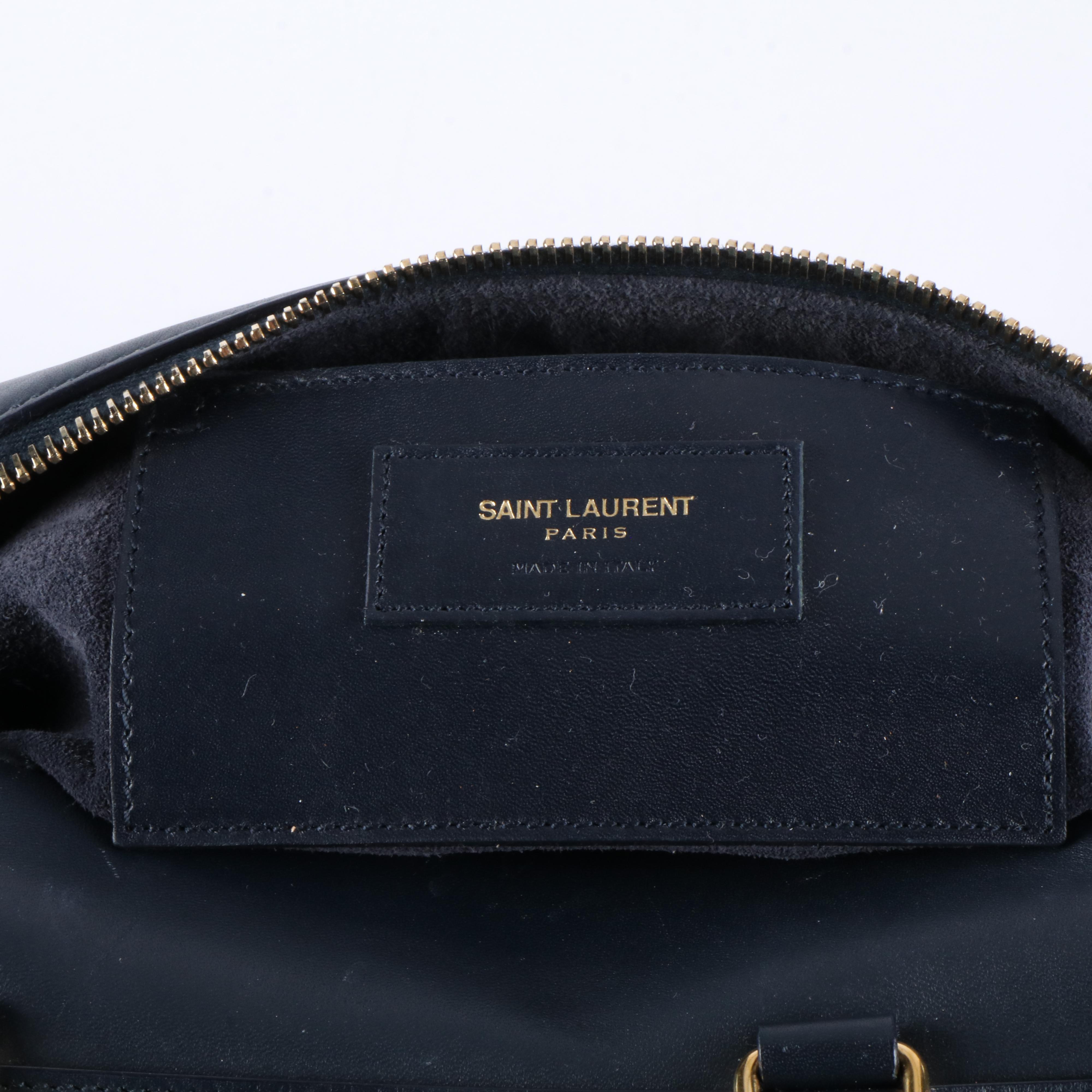 Saint Laurent Leather Classic Baby Duffel Handbag