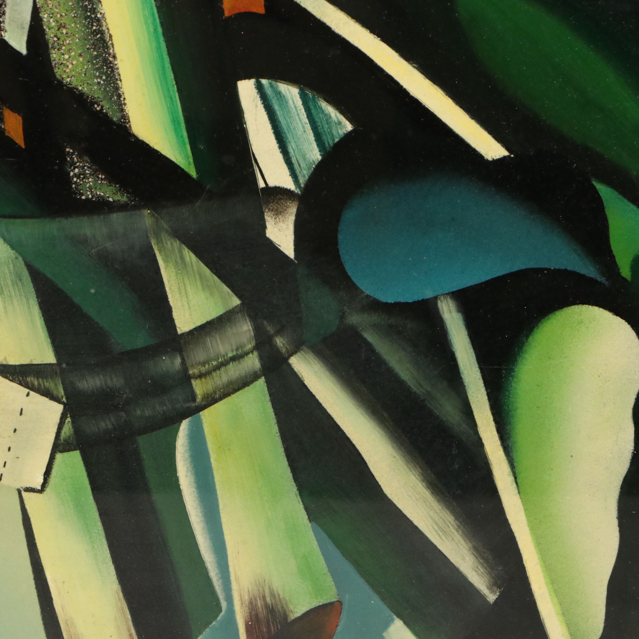 Art Deco Eggshell Lacquer Plaque After Tamara de Lempicka's "Calla Lillies"
