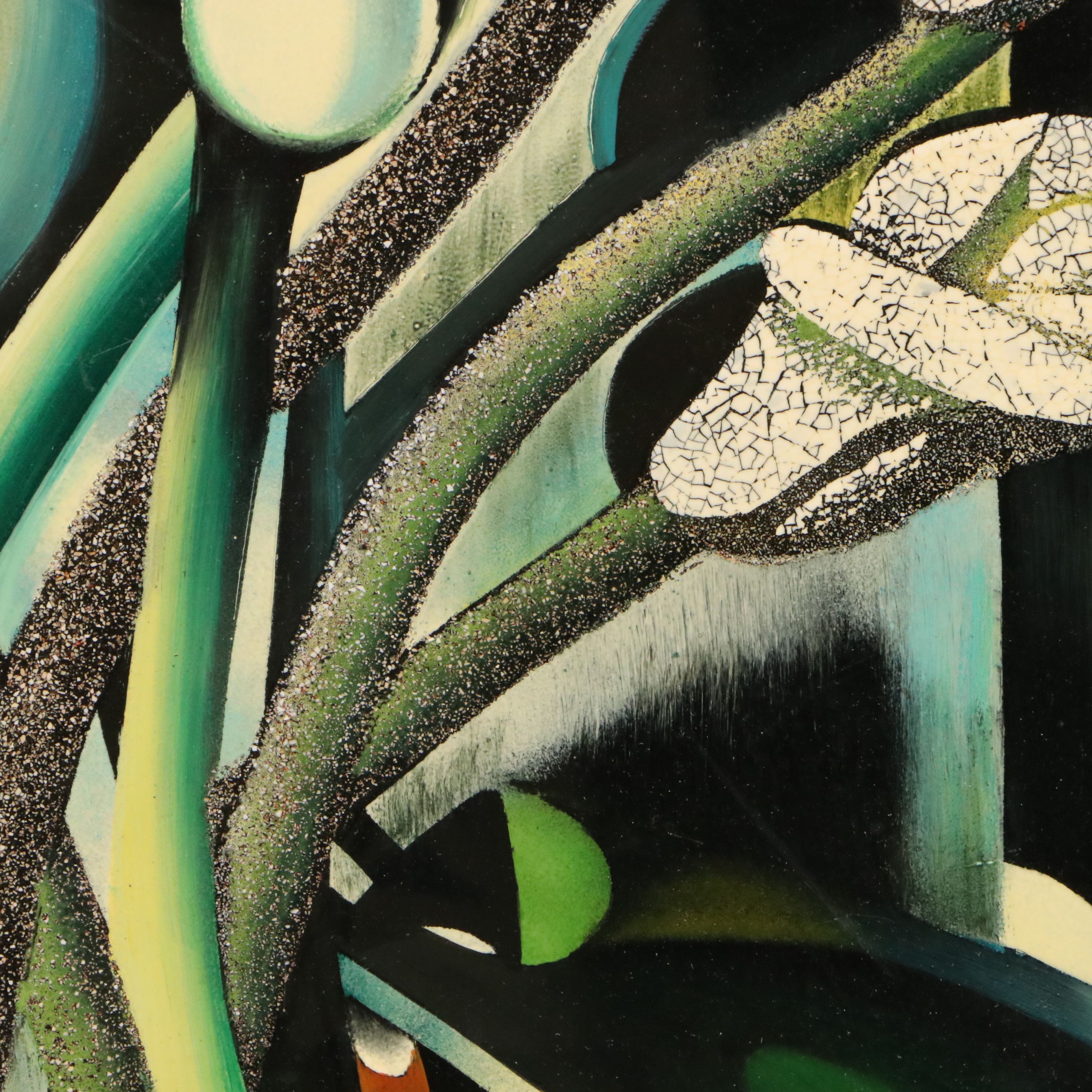 Art Deco Eggshell Lacquer Plaque After Tamara de Lempicka's "Calla Lillies"