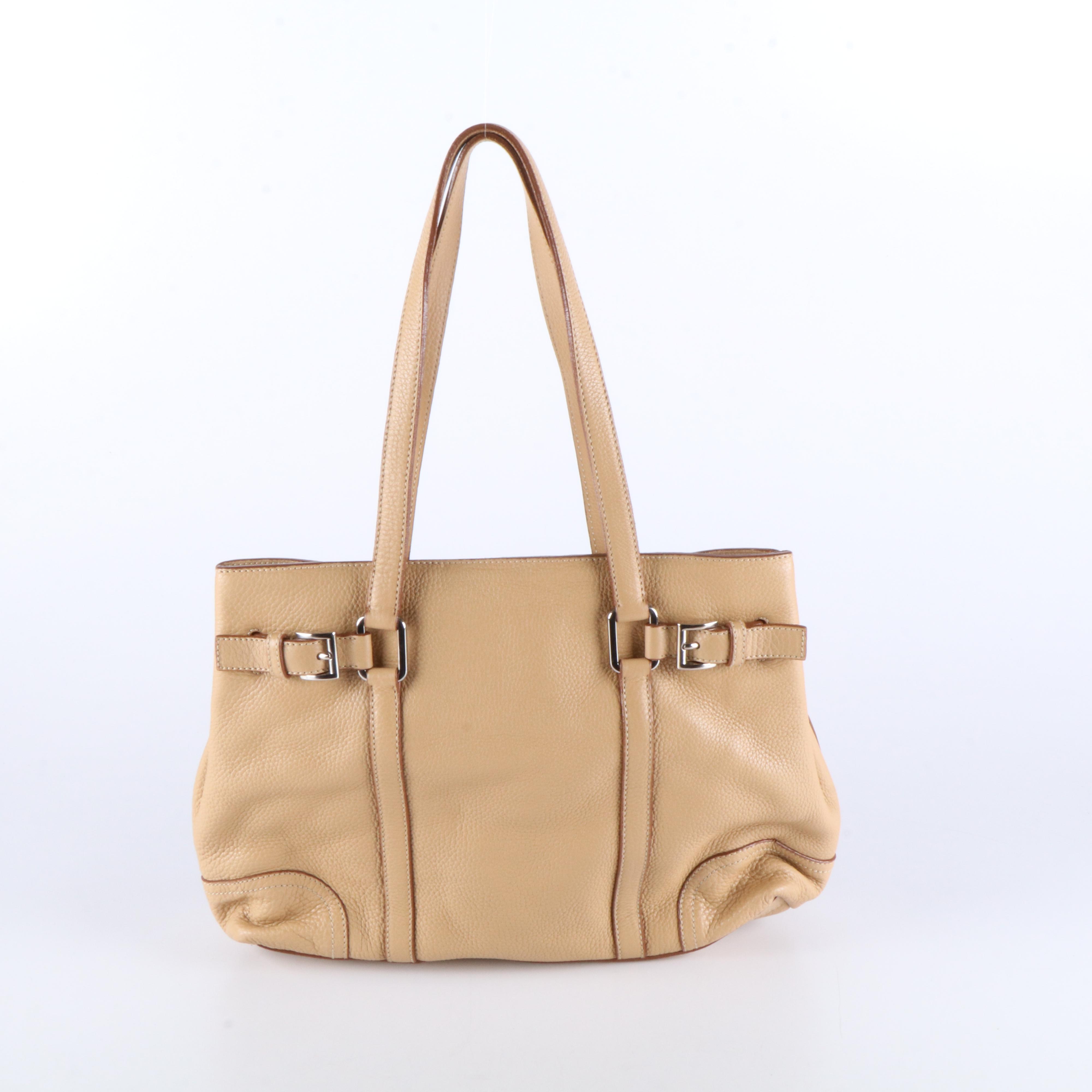 Prada Leather Vitello Daino Tote Bag