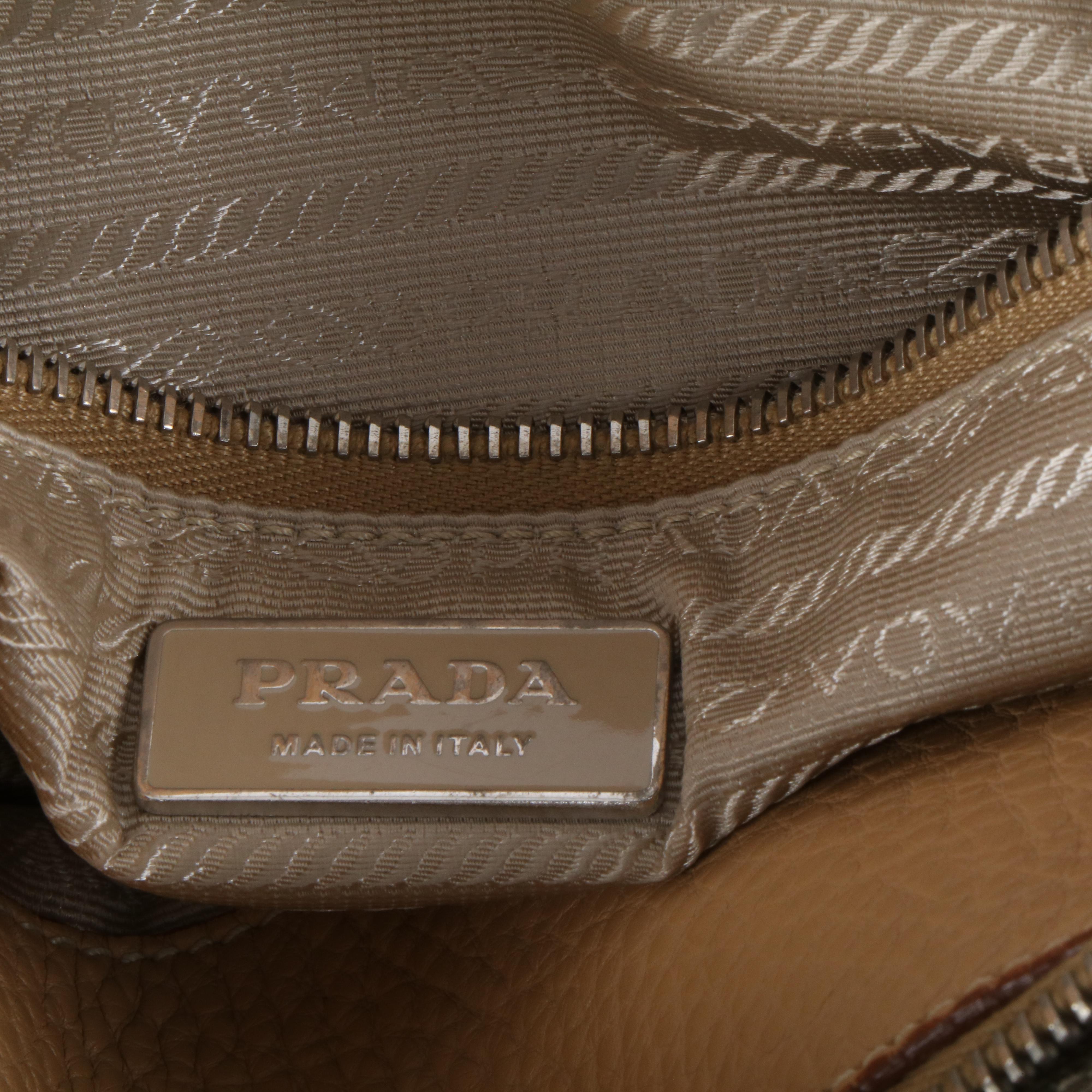 Prada Leather Vitello Daino Tote Bag