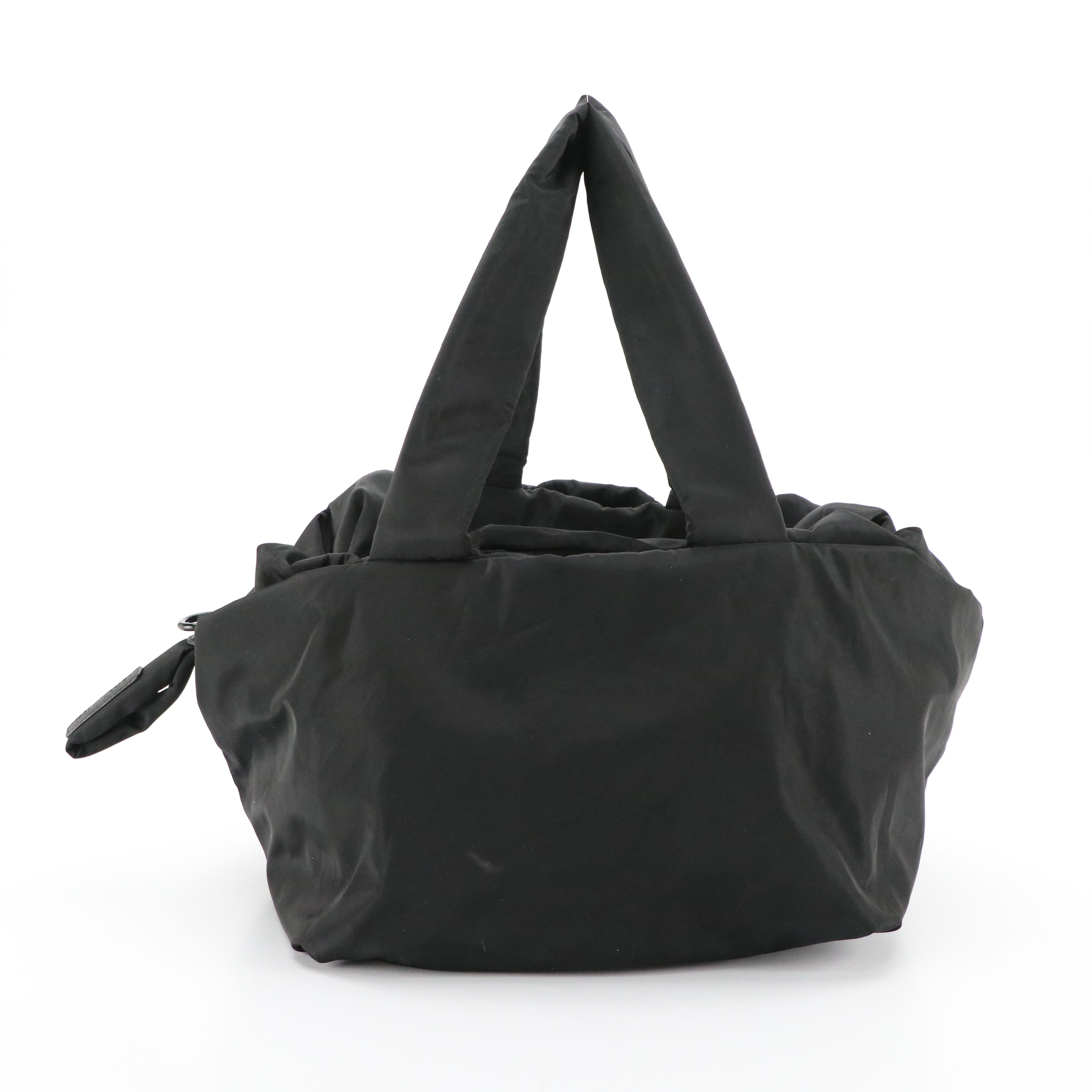 See by Chloé Joy Rider Slouchy Zip Tote in Black Nylon and Leather Trim