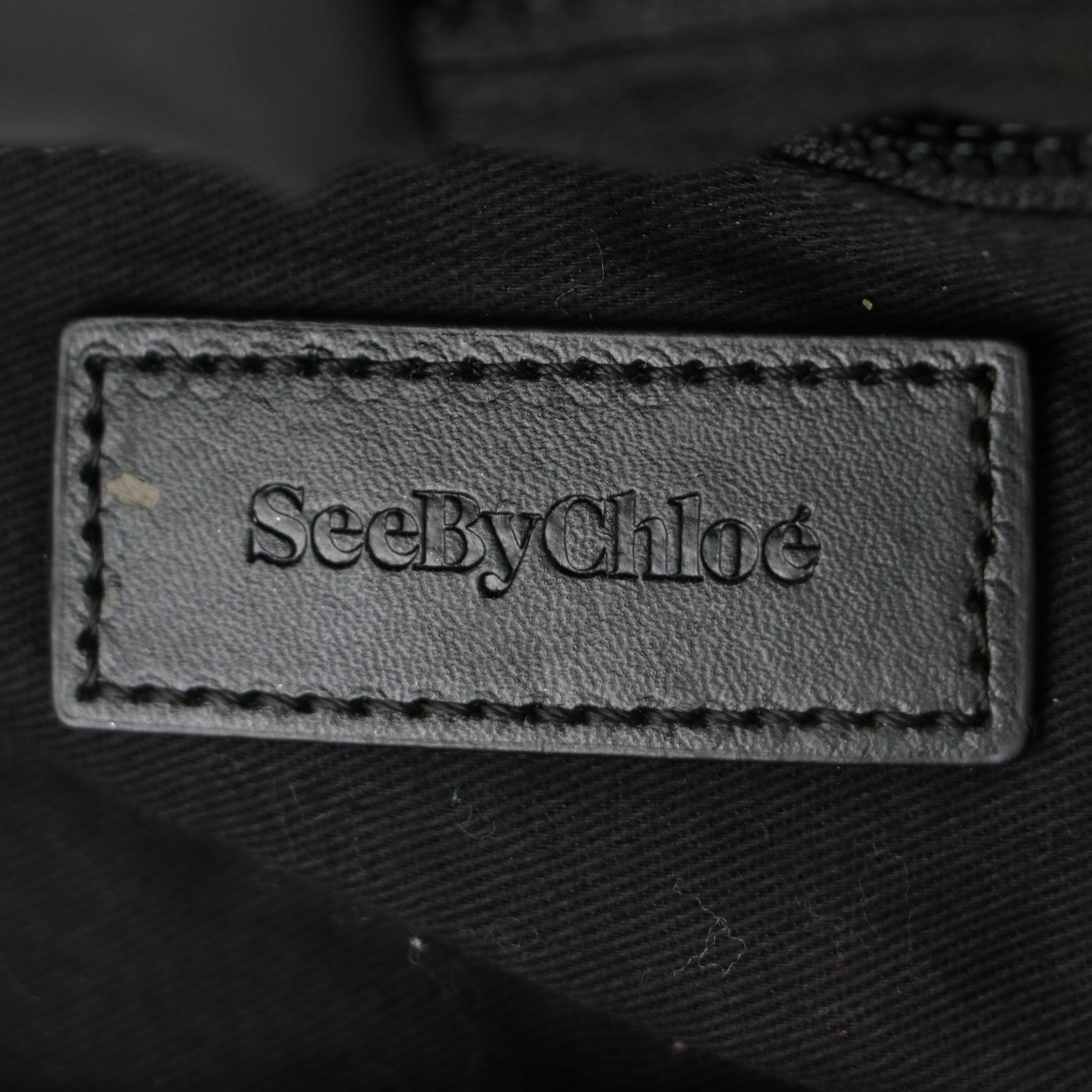 See by Chloé Joy Rider Slouchy Zip Tote in Black Nylon and Leather Trim