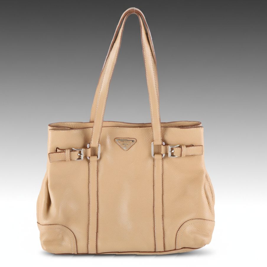 Prada Leather Vitello Daino Tote Bag