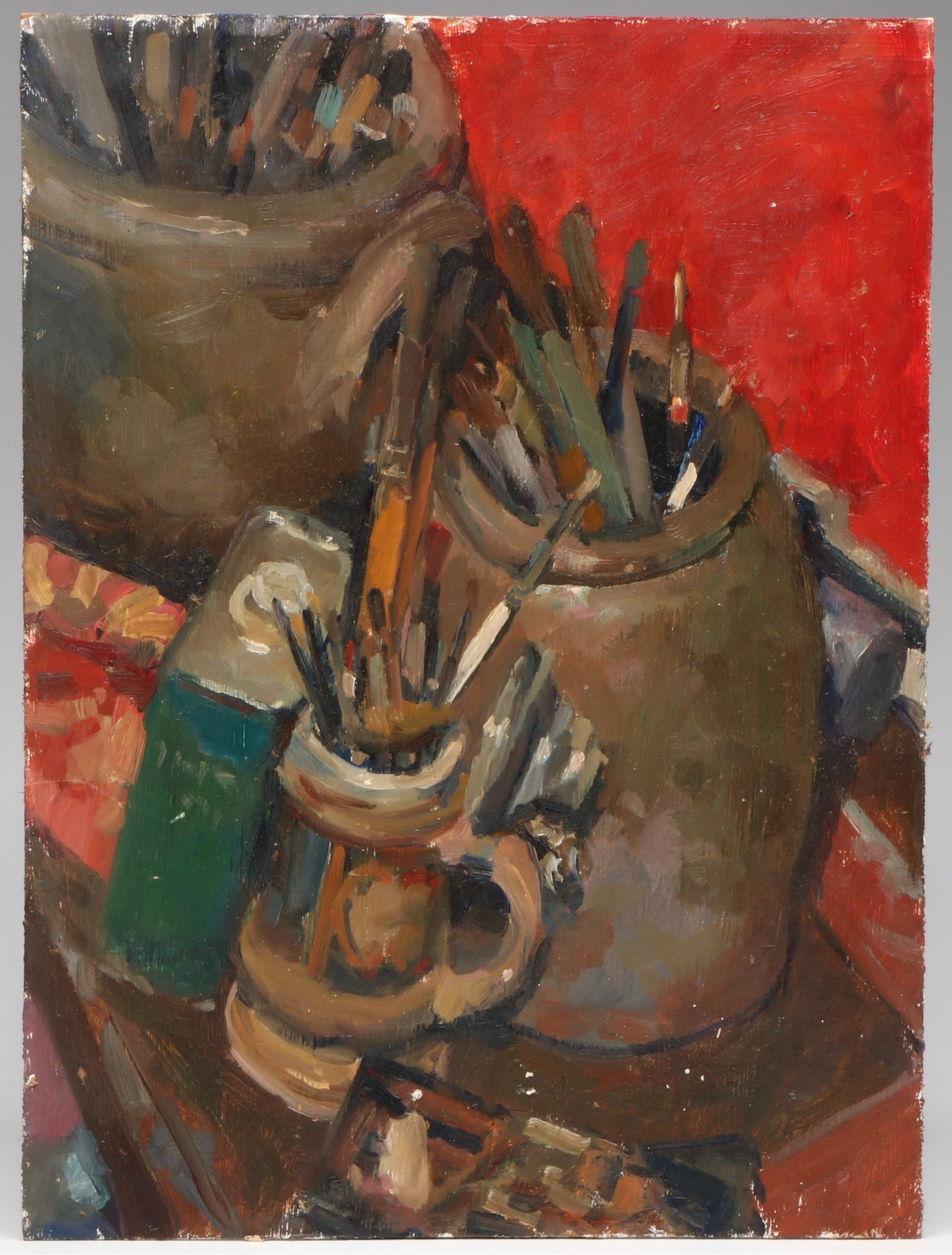 Susan Grisell Still Life Oil Painting of Paintbrushes