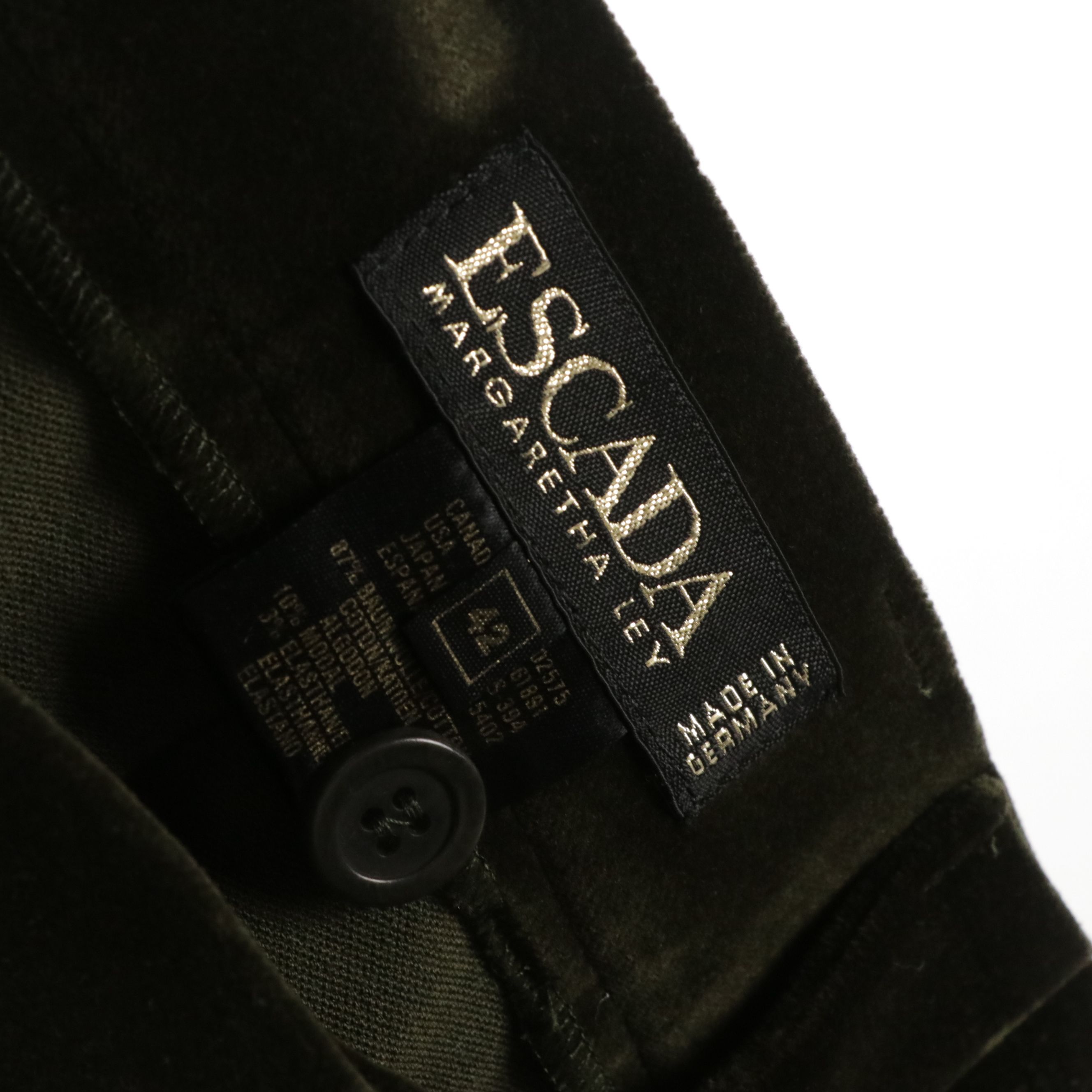 Escada Brown Velvet Trousers with Tag & Donna Karan Signature Black Pencil Skirt