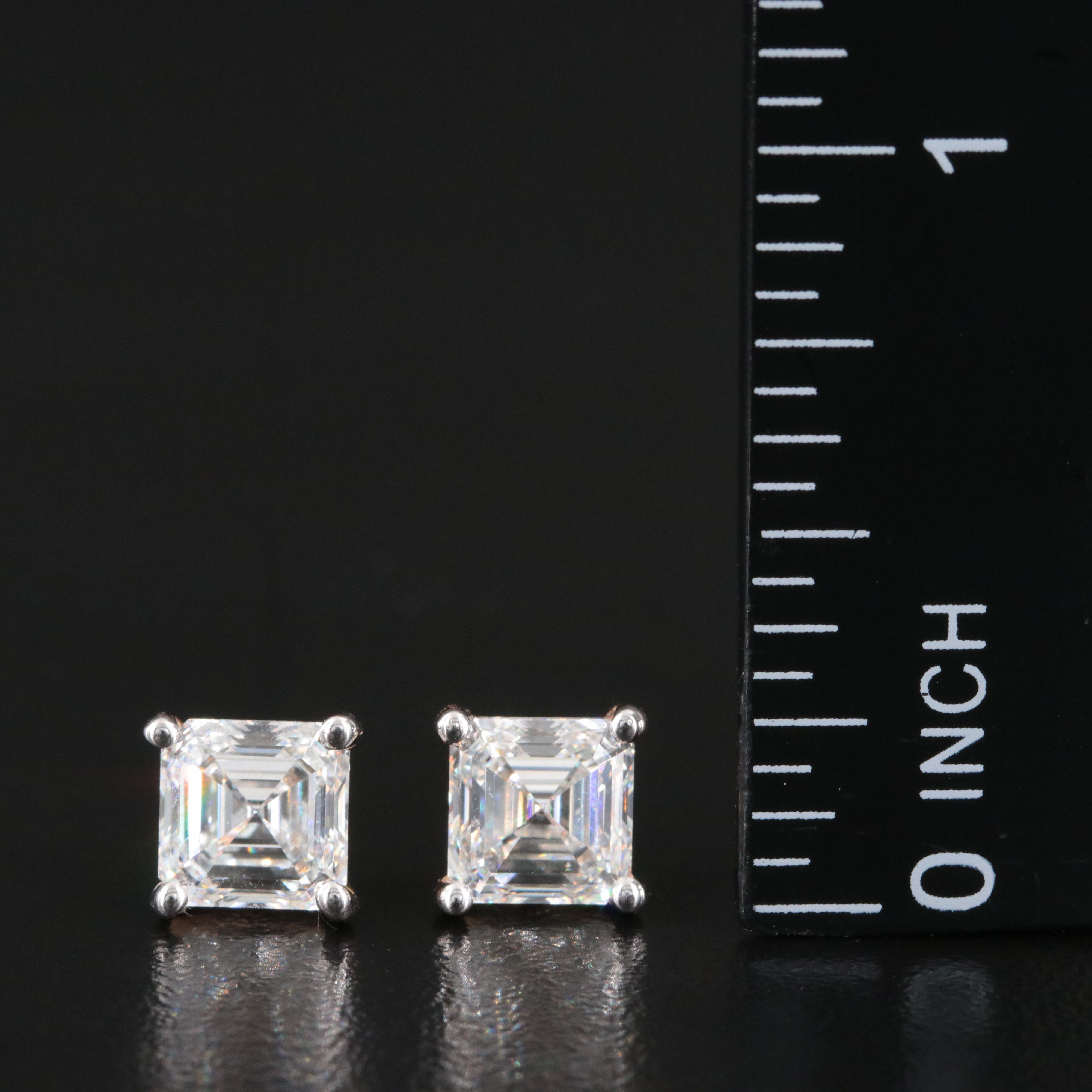 14K 2.92 CTW Lab Grown Diamond Stud Earrings with IGI Reports