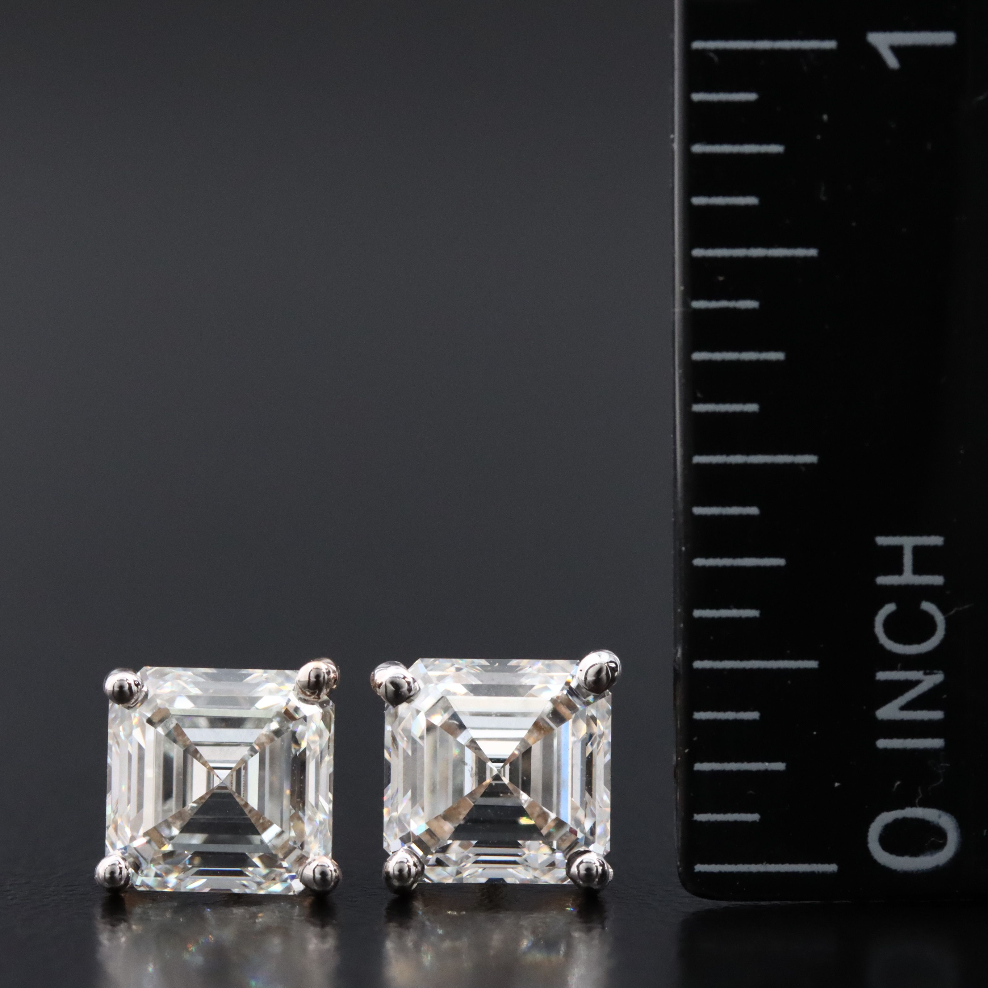 14K 4.18 CTW Lab Grown Diamond Stud Earrings with IGI Report