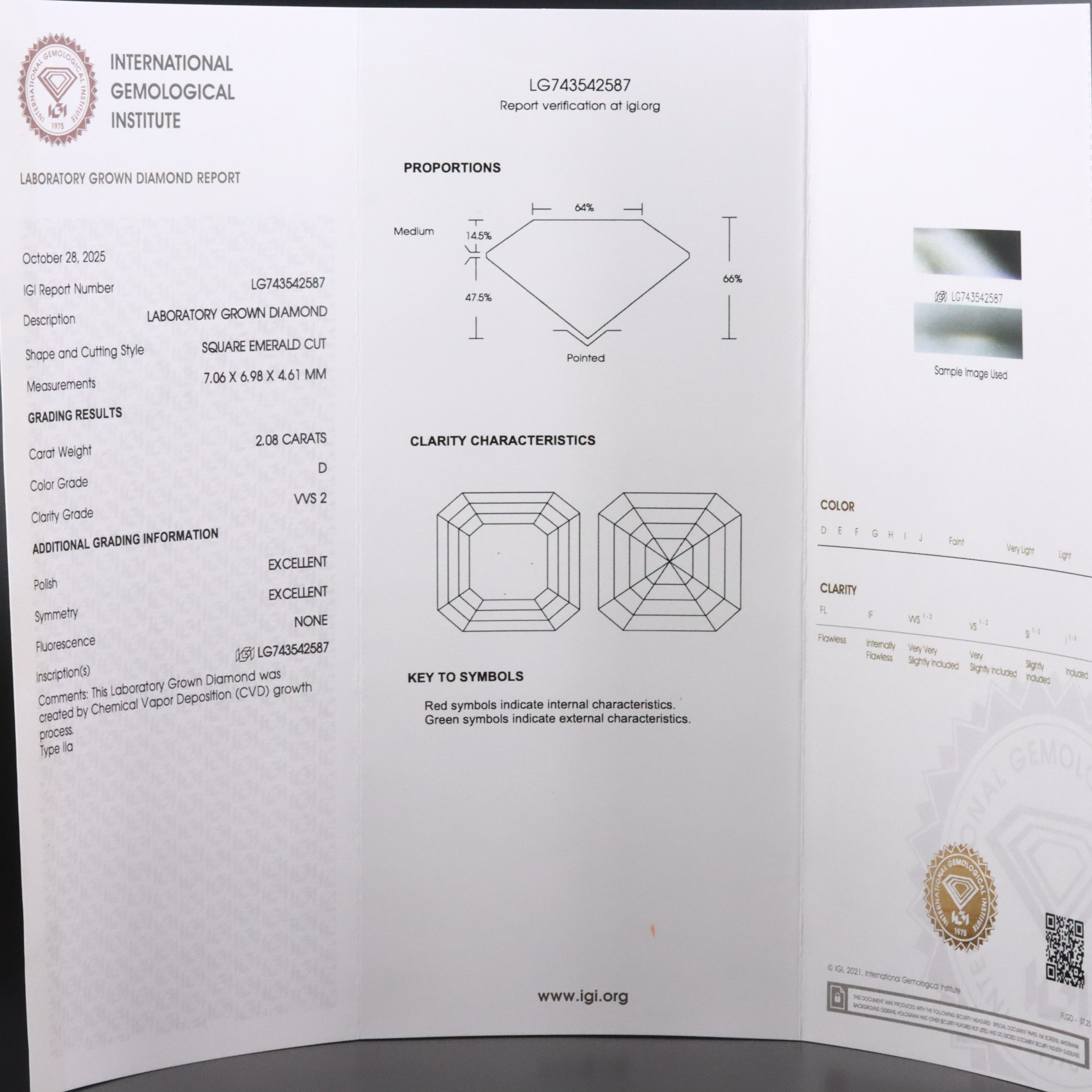 14K 4.18 CTW Lab Grown Diamond Stud Earrings with IGI Report