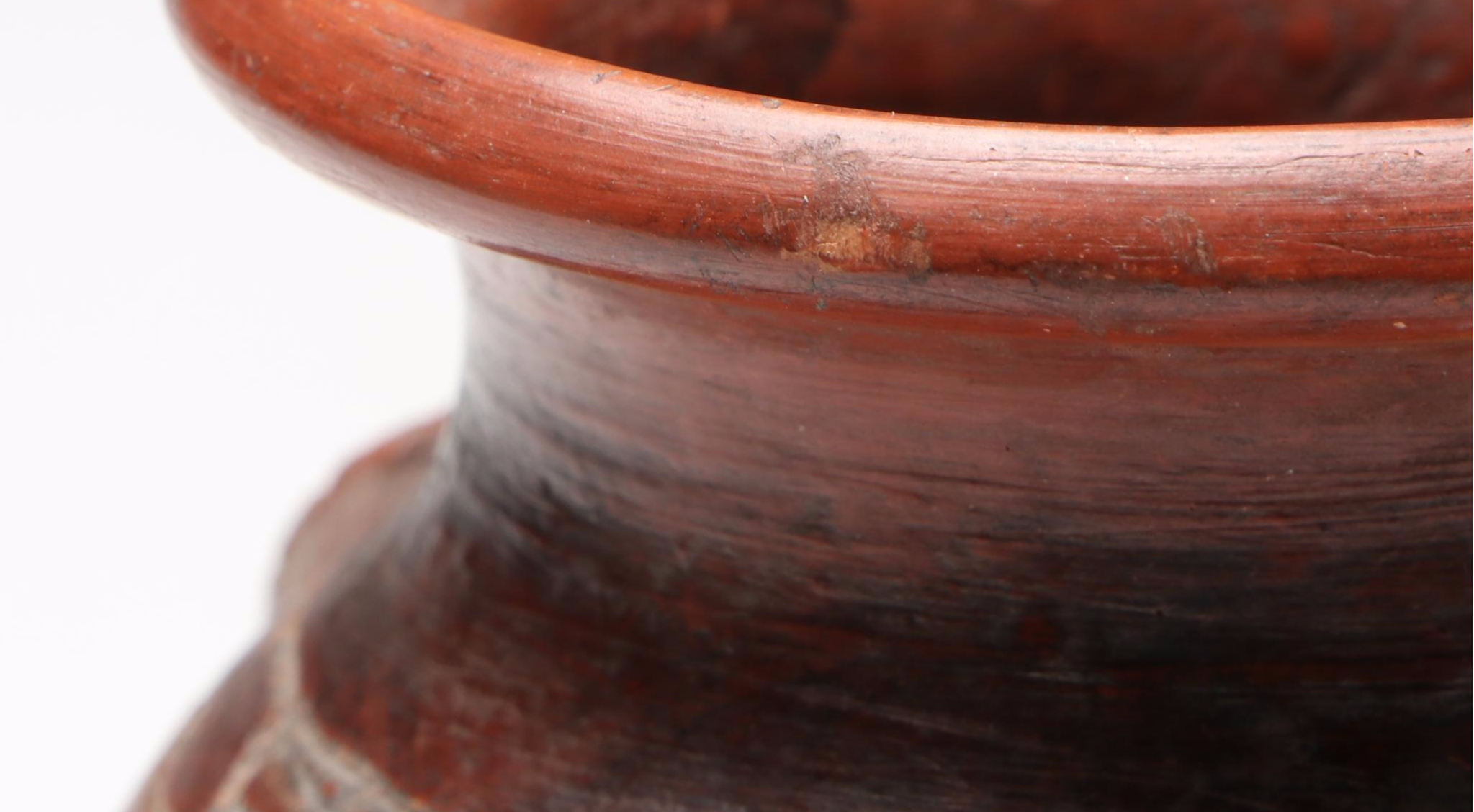 Brazilian Marajoara Style Sgraffito Red Ware Vase