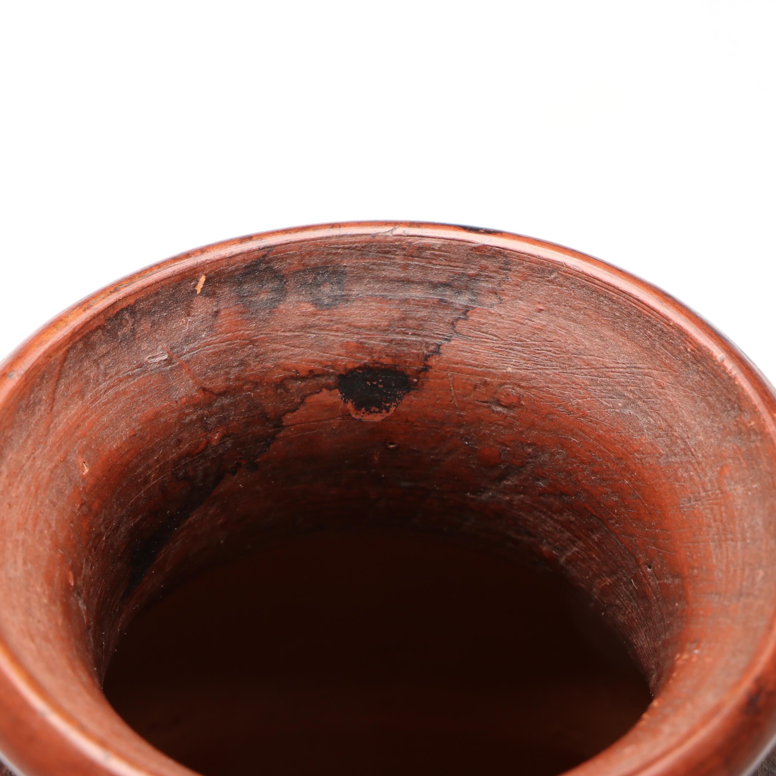 Brazilian Marajoara Style Sgraffito Red Ware Vase