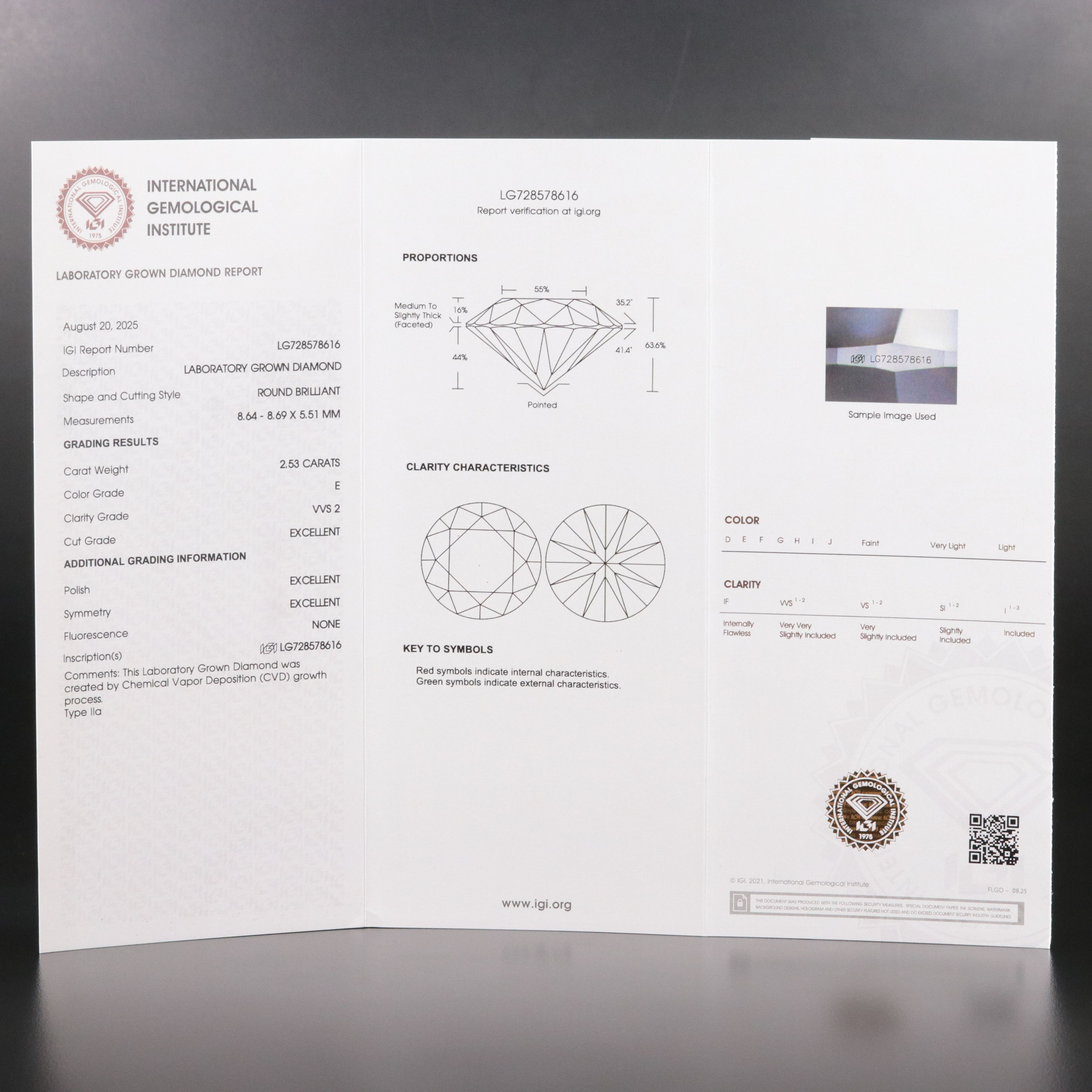 14K 5.06 CTW Lab Grown Diamond Stud Earrings with IGI Reports