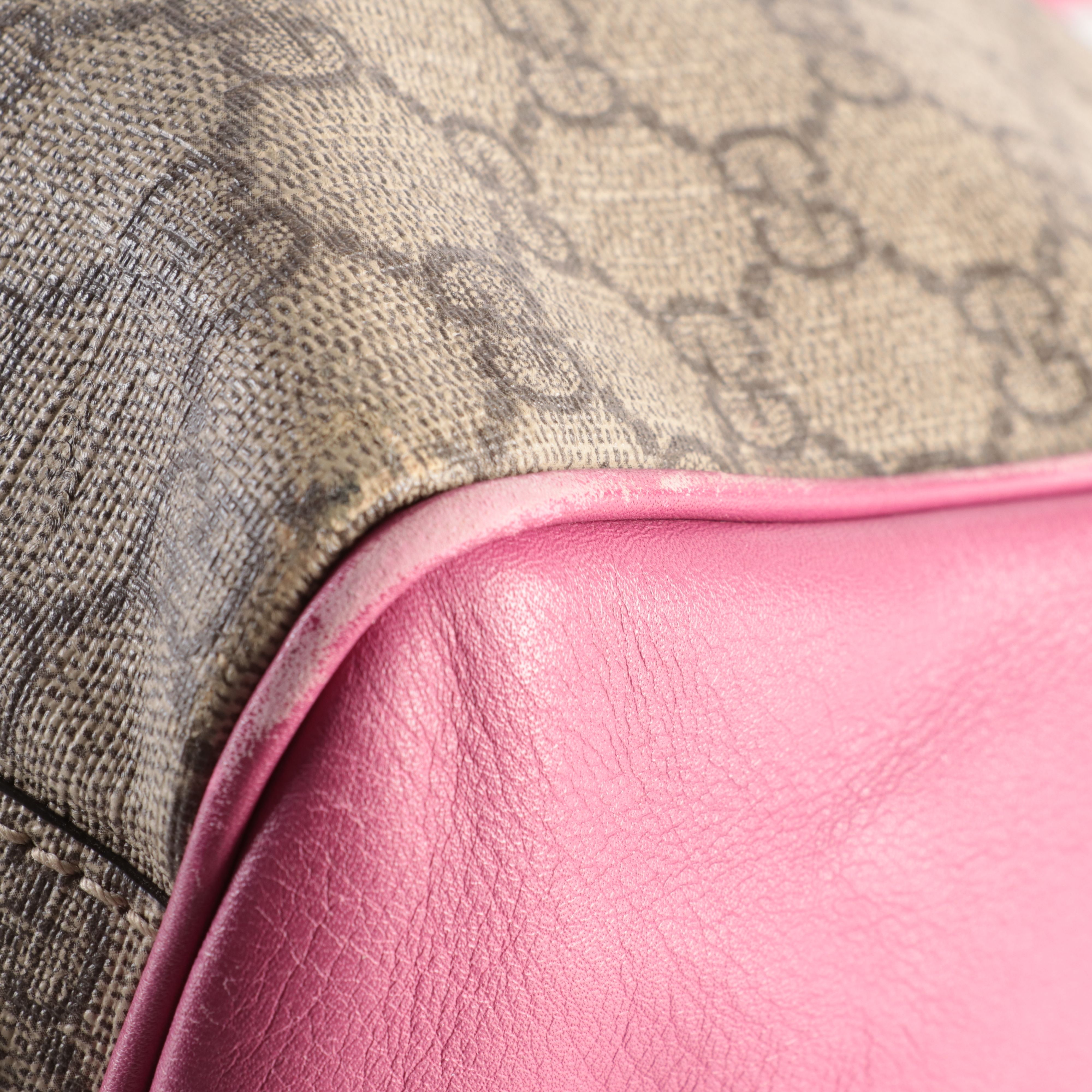 Gucci GG Supreme Monogram Moon Calfskin Boston Bag