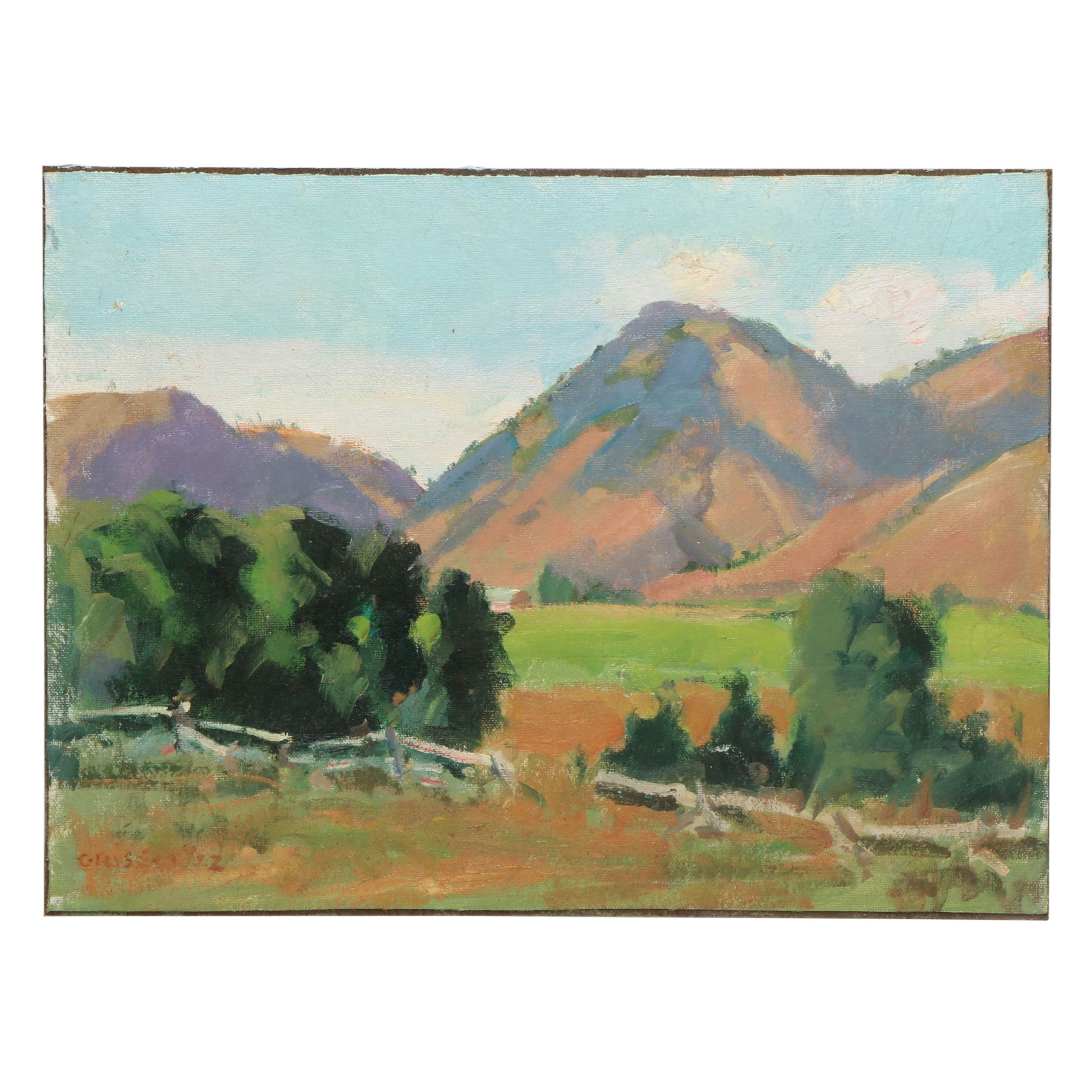 Susan Grisell Mountain Landscape Oil Painting