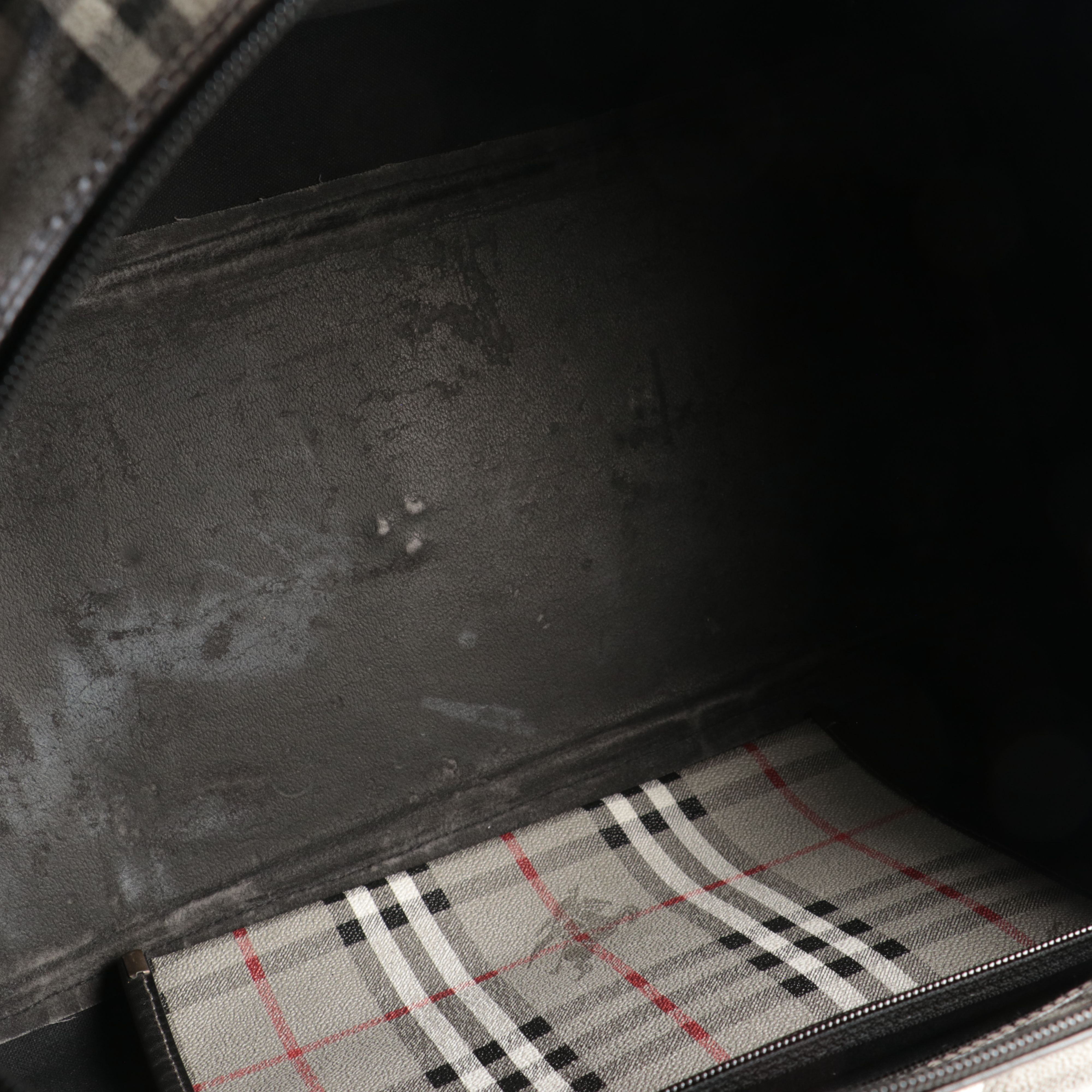 Burberrys Nova Check PVC Boston Bag