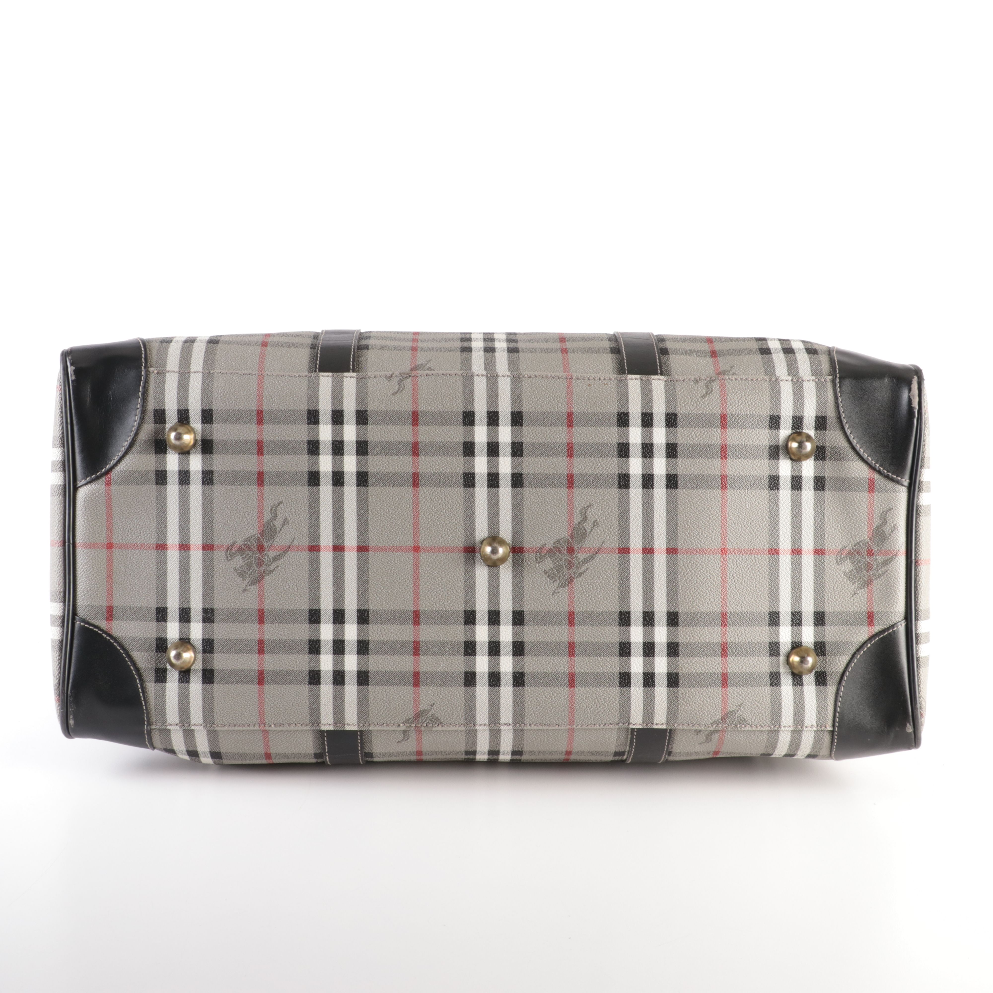 Burberrys Nova Check PVC Boston Bag