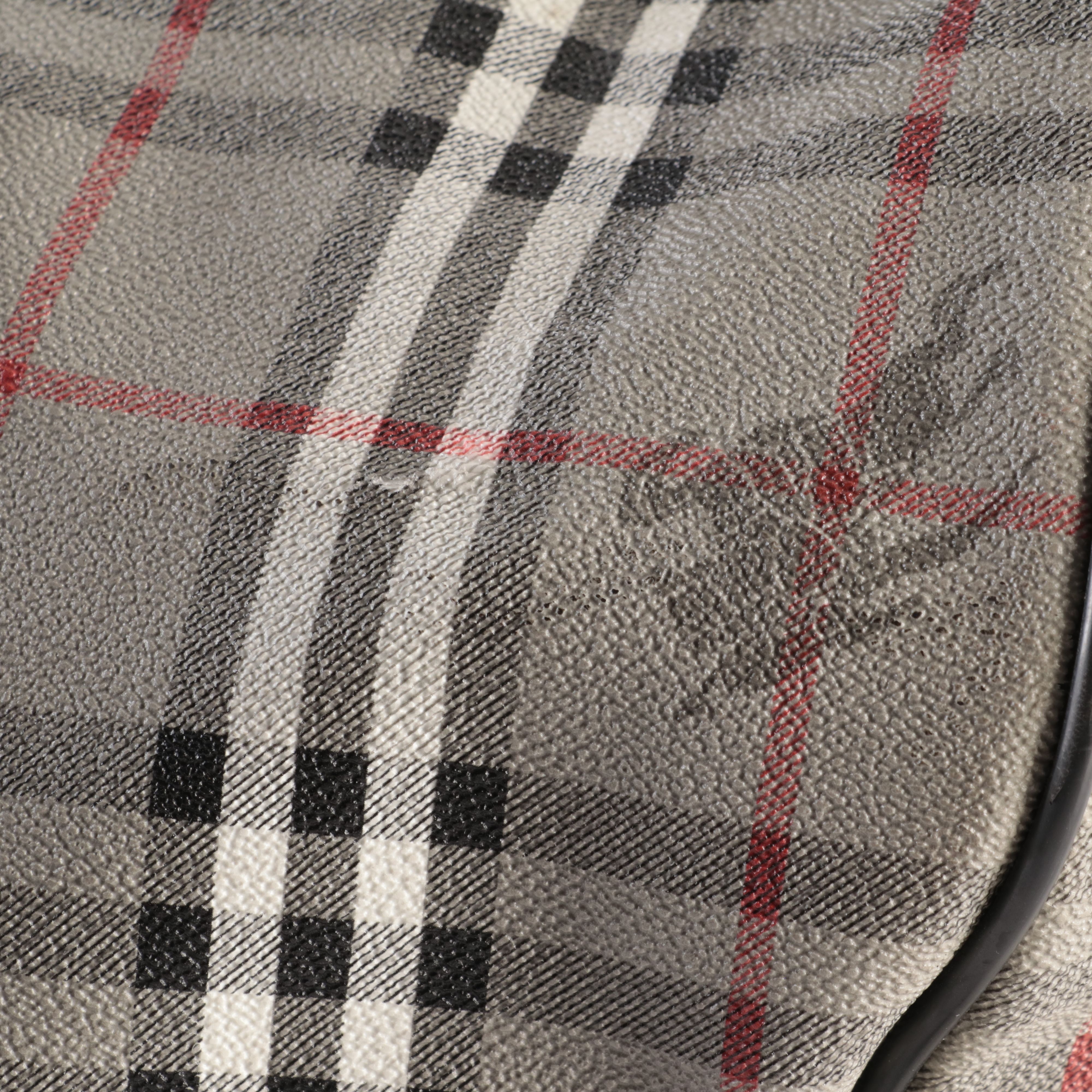 Burberrys Nova Check PVC Boston Bag