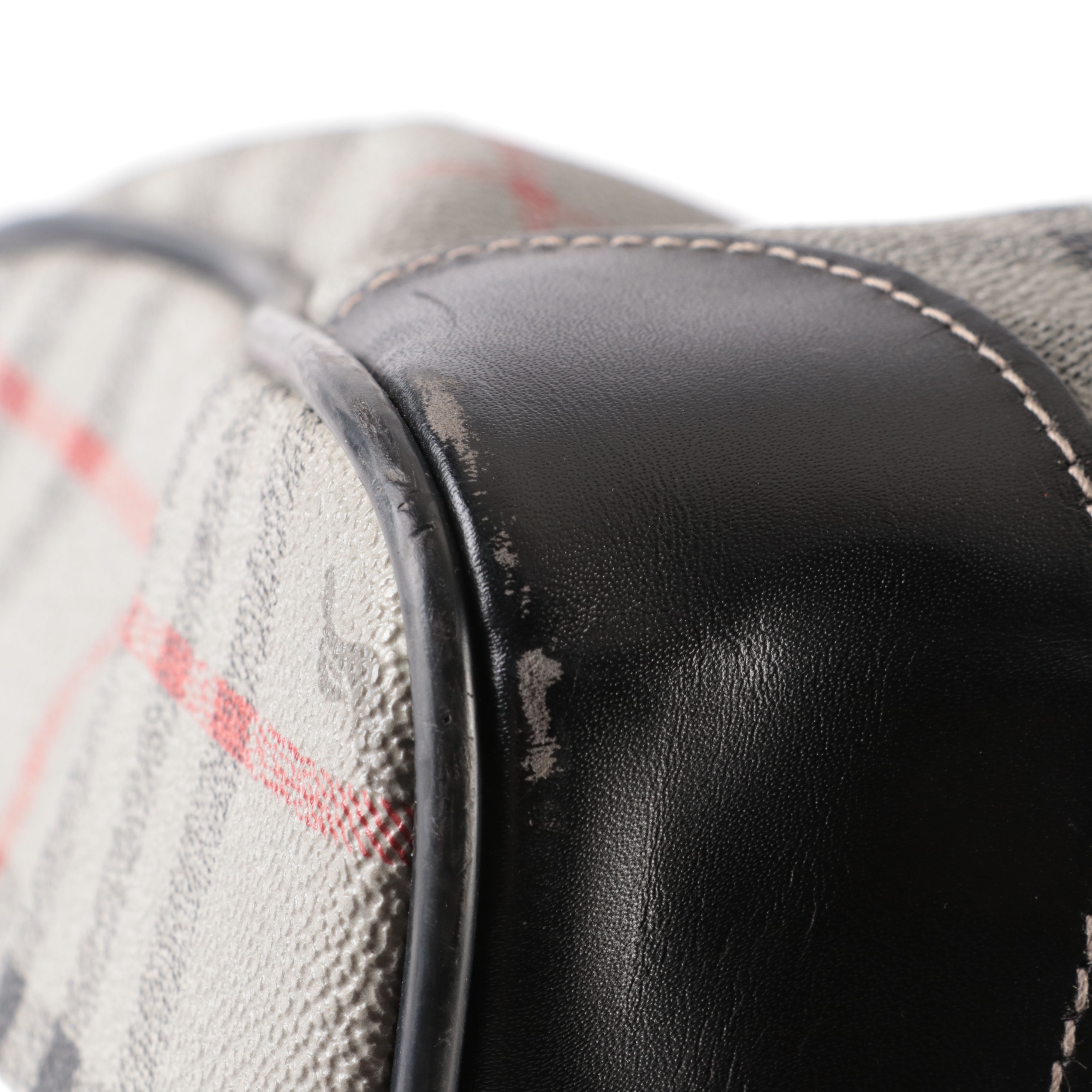 Burberrys Nova Check PVC Boston Bag