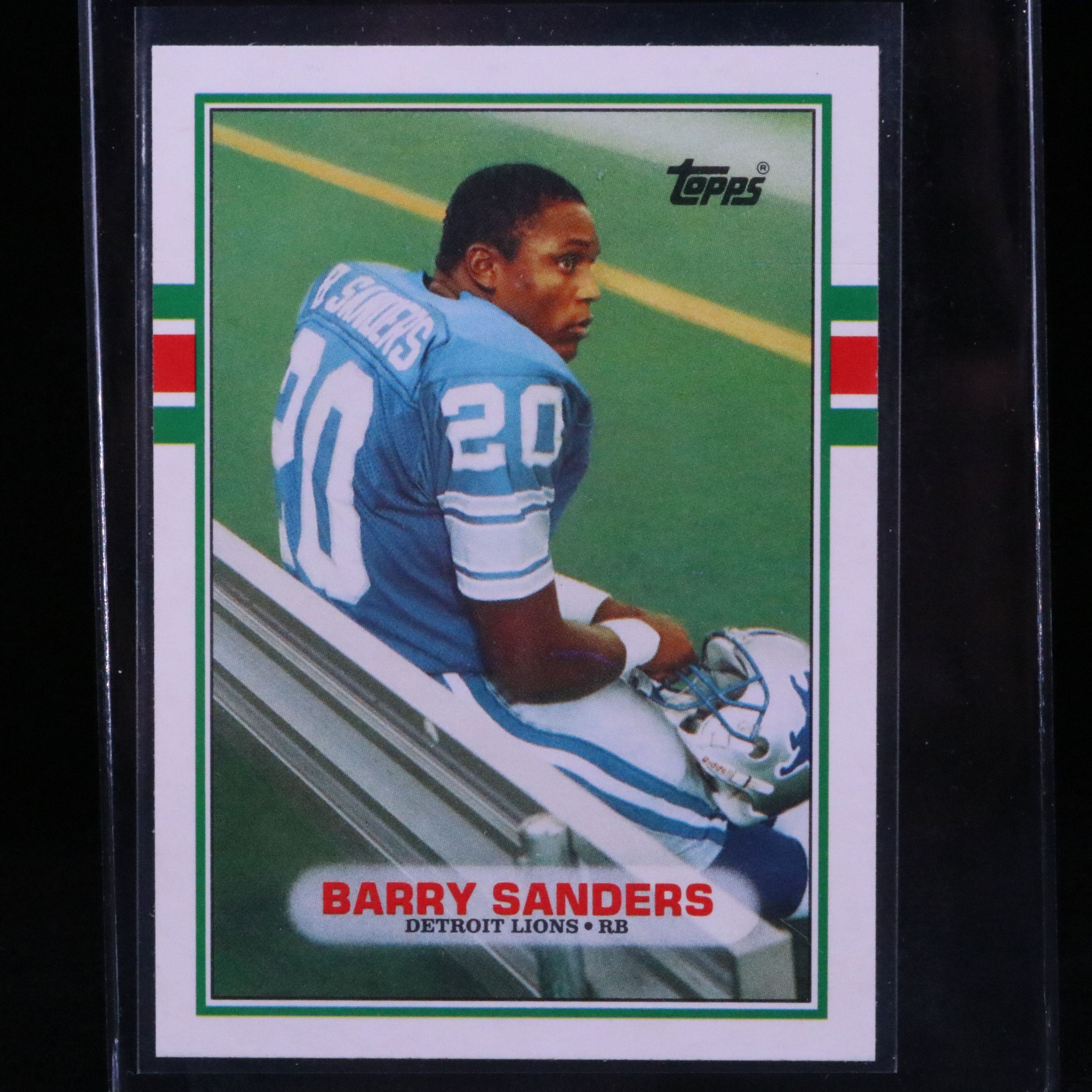1989 Topps Traded Barry Sanders Detroit Lions Rookie Football Card