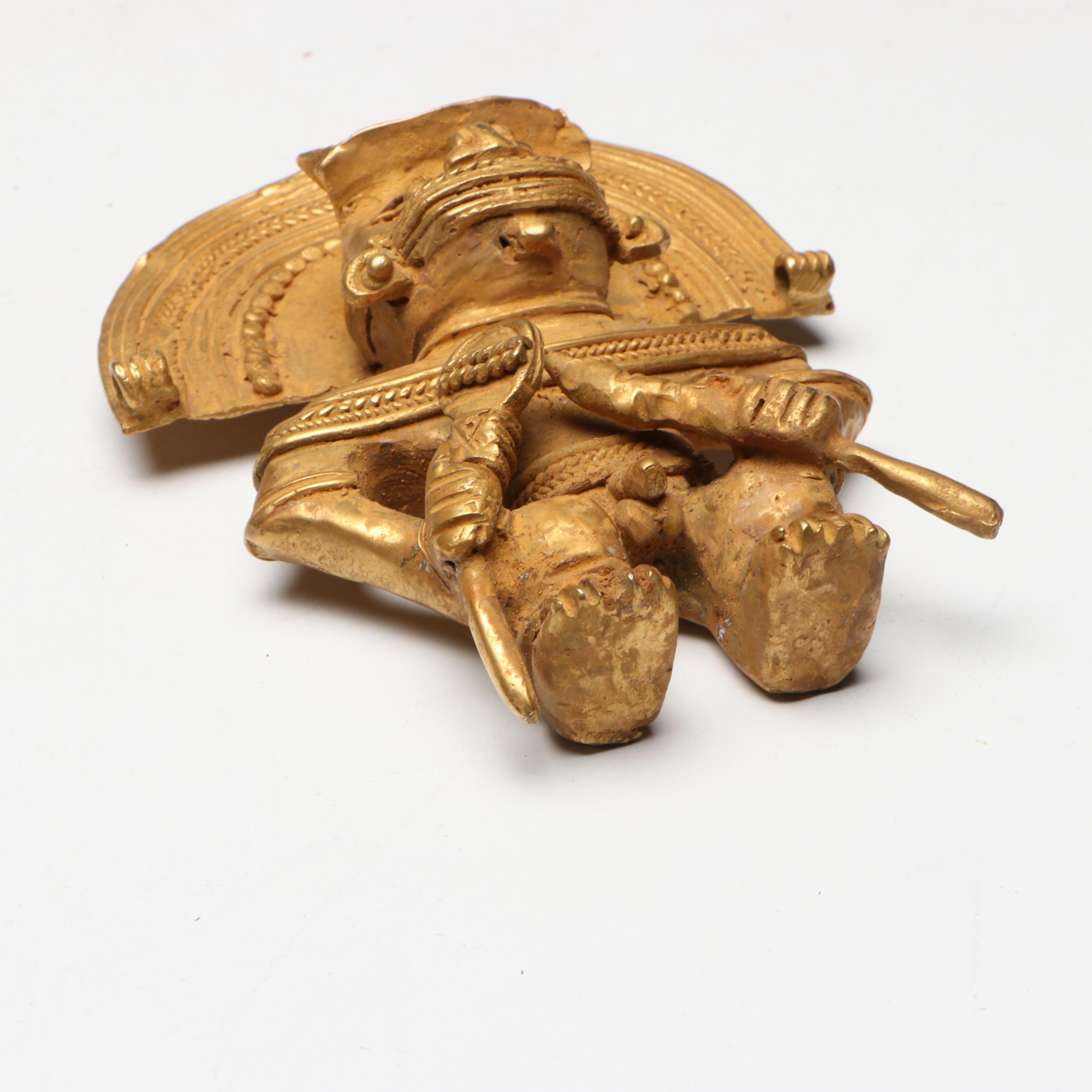 Tairona-Style Figure Pendant with Stand, 20th Century