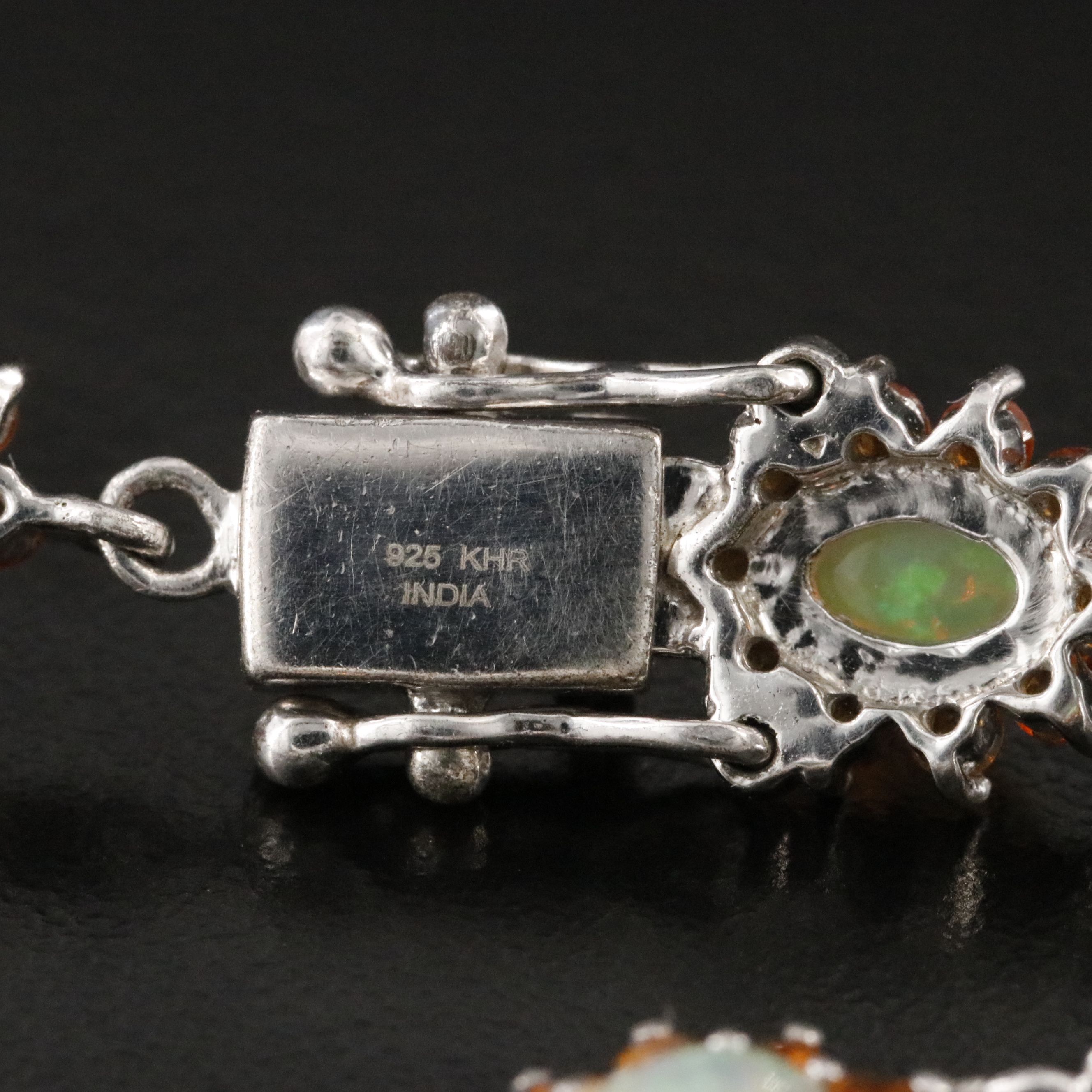 Sterling Opal and Citrine Bracelet