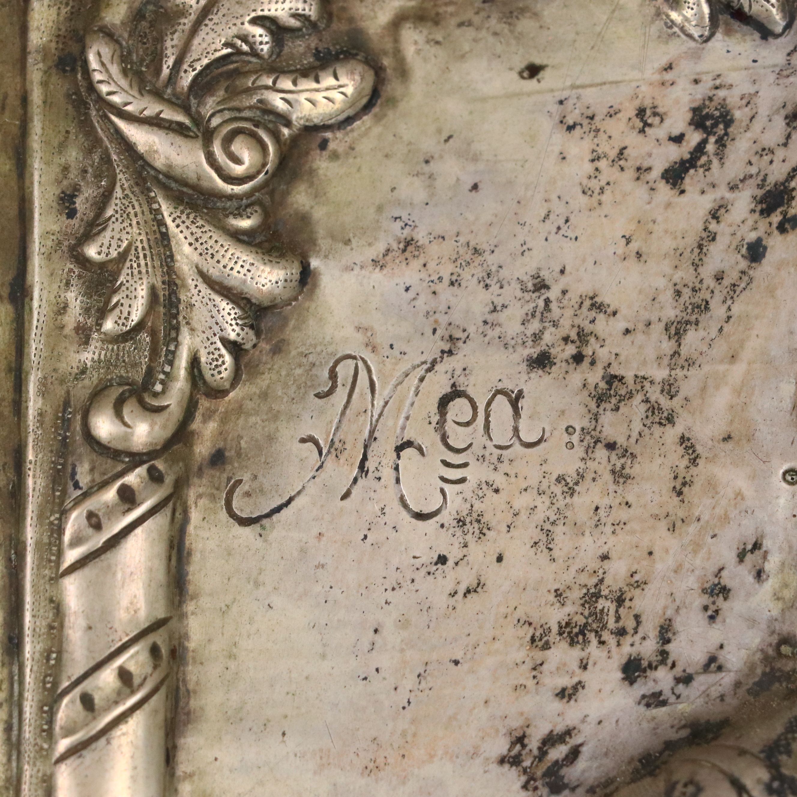 Antique Romanian Orthodox Icon of the Virgin Hodegetria with Silver Riza