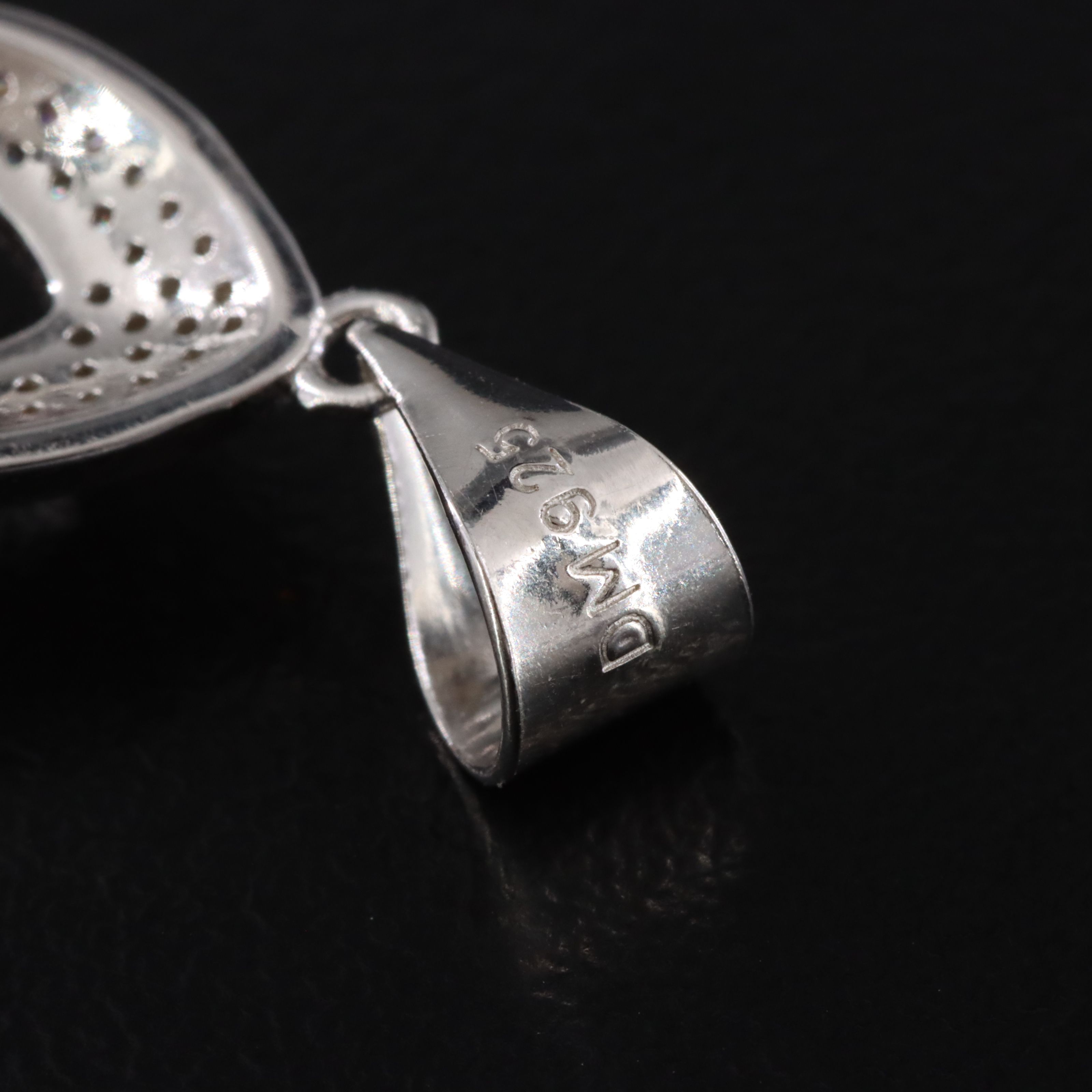 Sterling Glass and CZ Butterfly Pendant and Earrings