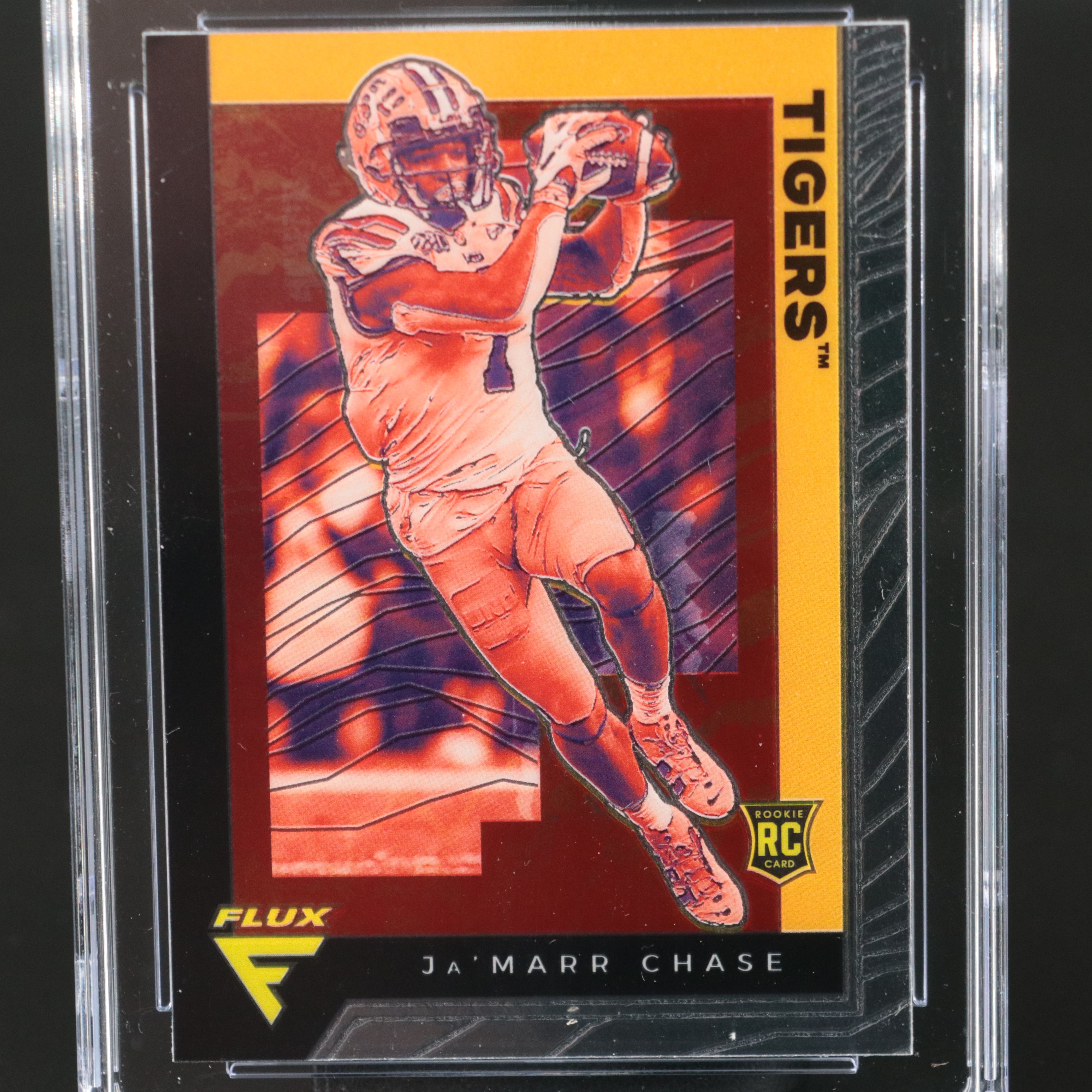 2021 Chronicles Draft Picks Ja’Marr Chase Flux Rookie Card Graded CGC 10