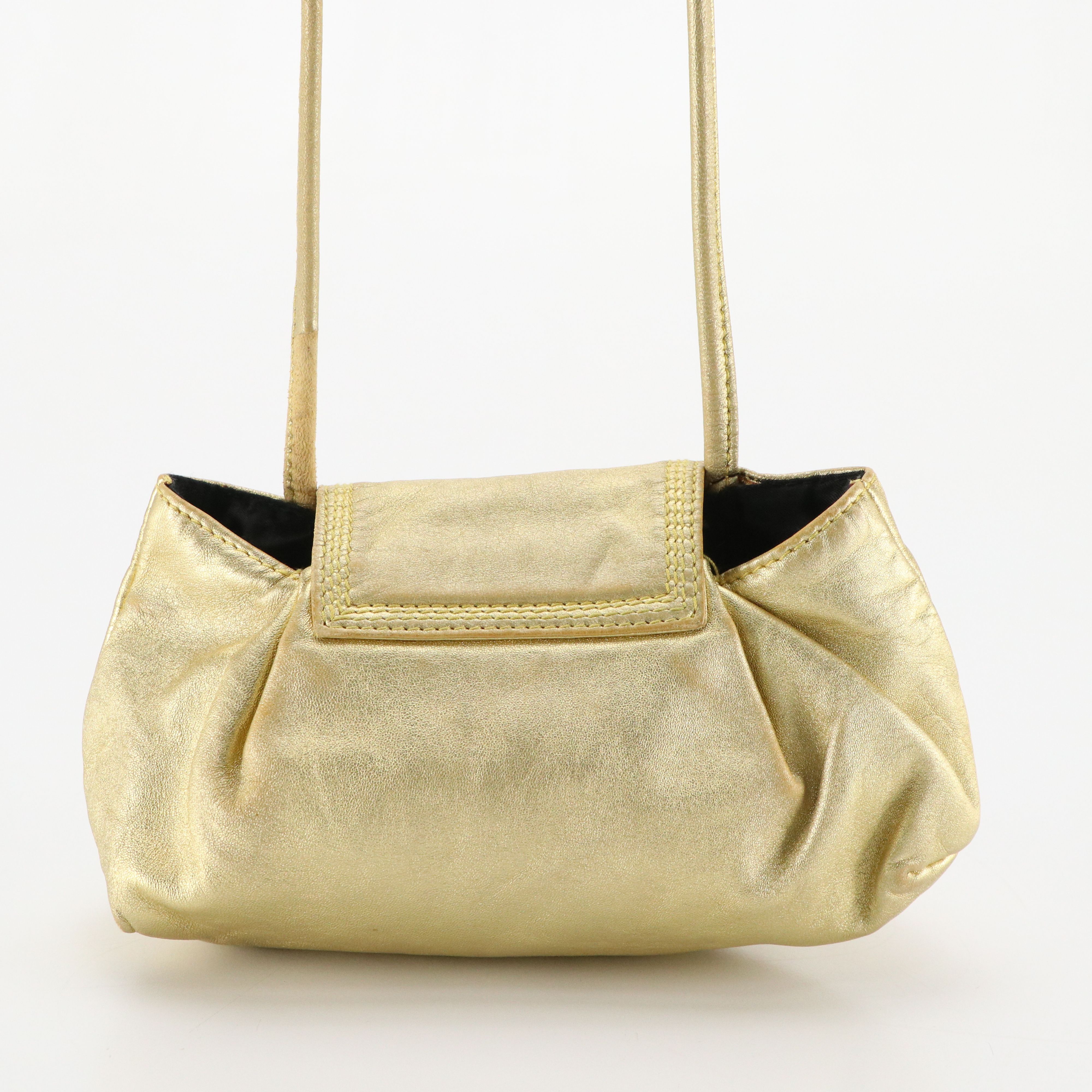 Loewe Mini Tassel Crossbody in Metallic Gold Calfskin Leather